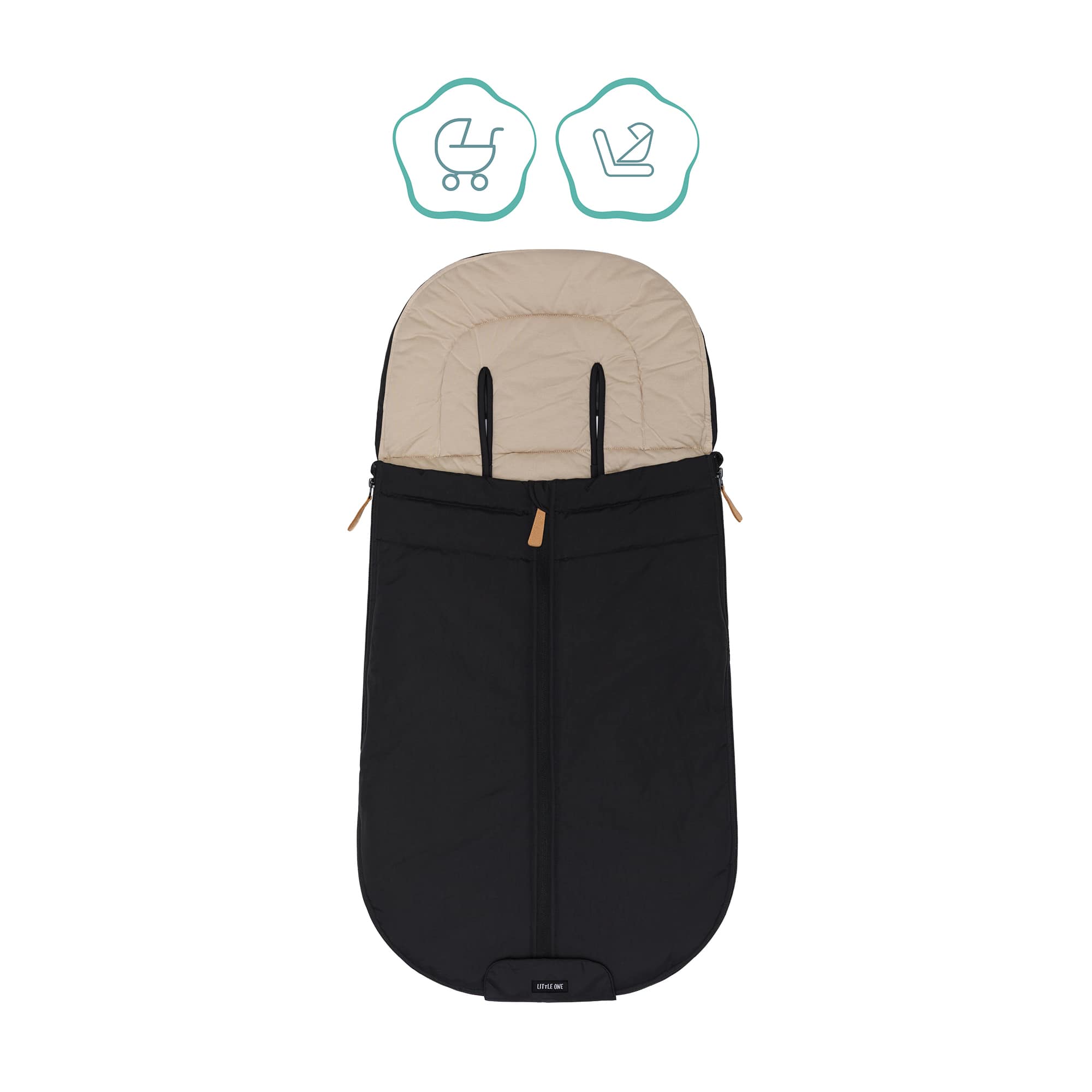 Sommerfußsäcke, LITTLE ONE, Schwarz – Produktansicht