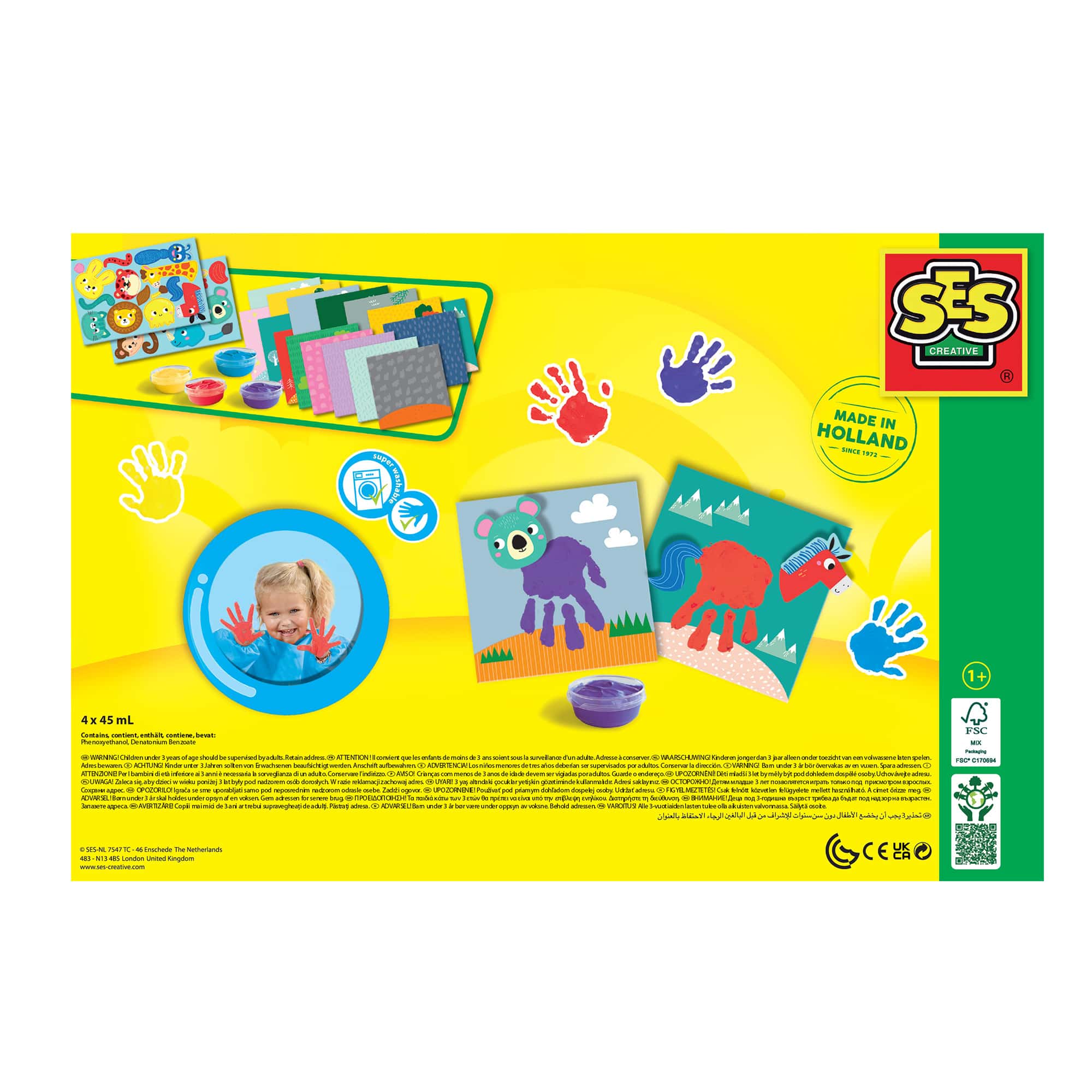 Fingermalfarben, SES CREATIVE, Gelb – Produktansicht
