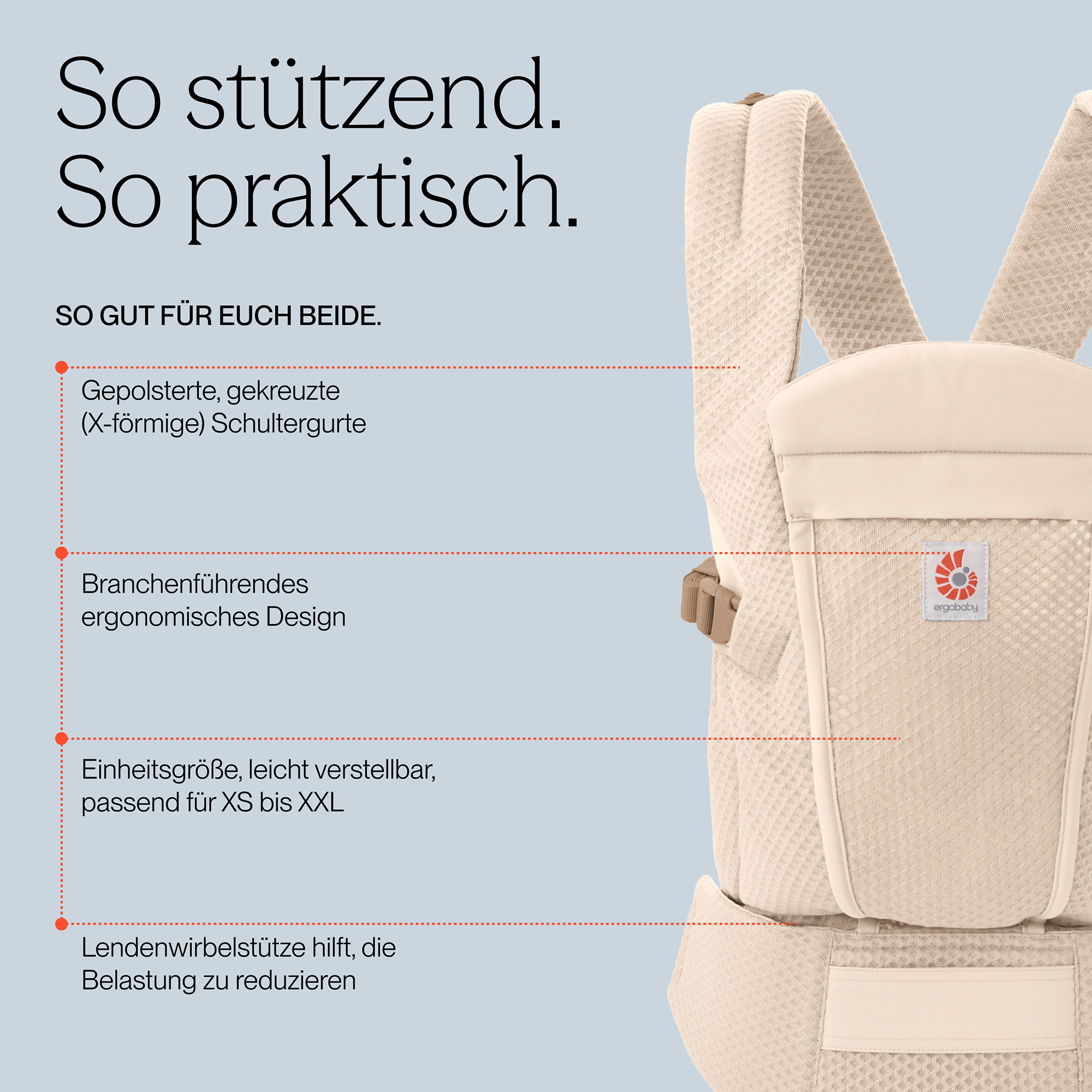 Babytragen, ERGObaby, Grau – Produktansicht