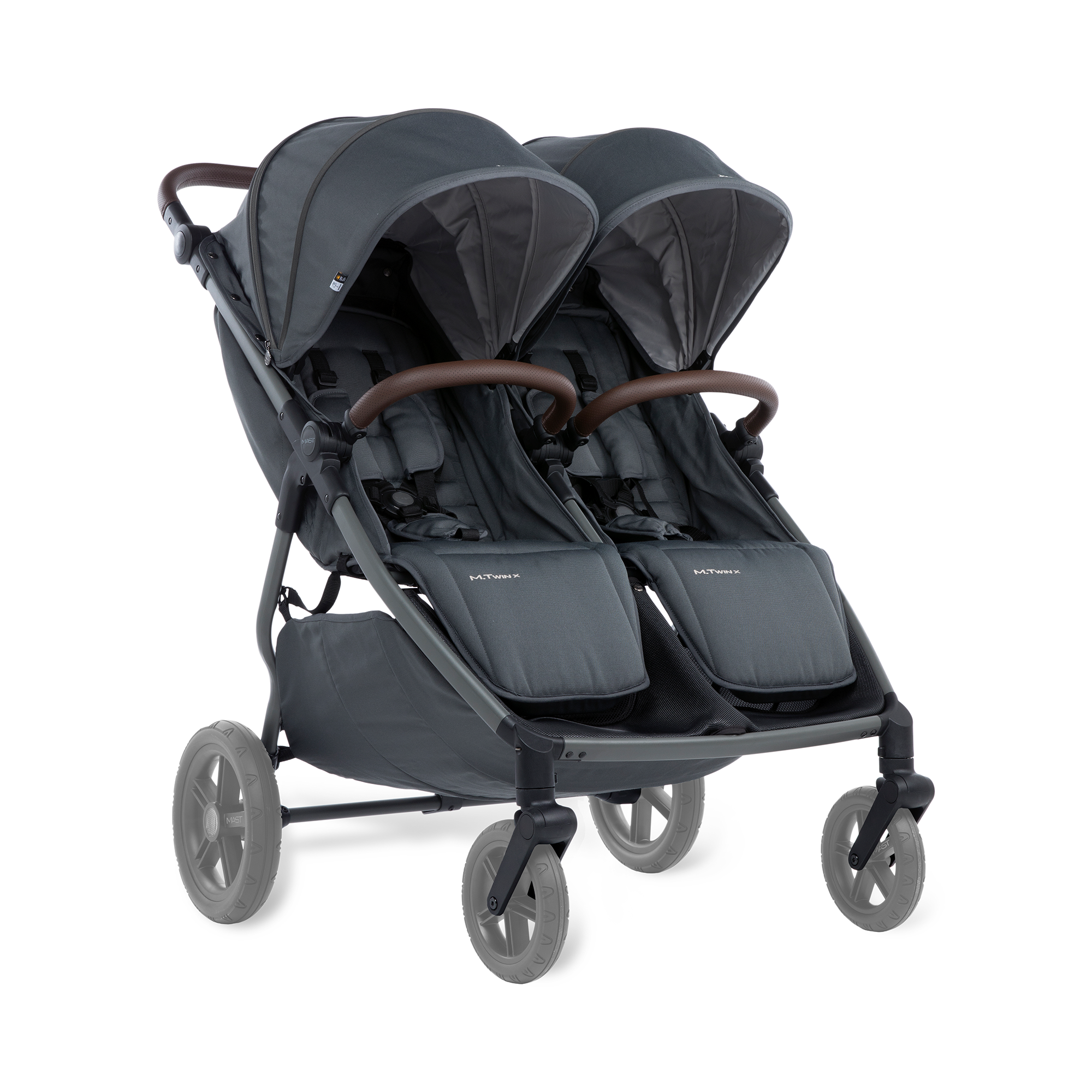 Kombi-Kinderwagen, MAST, Grün – Besonderheit: verwendbar für Zwillinge oder Geschwisterkinder