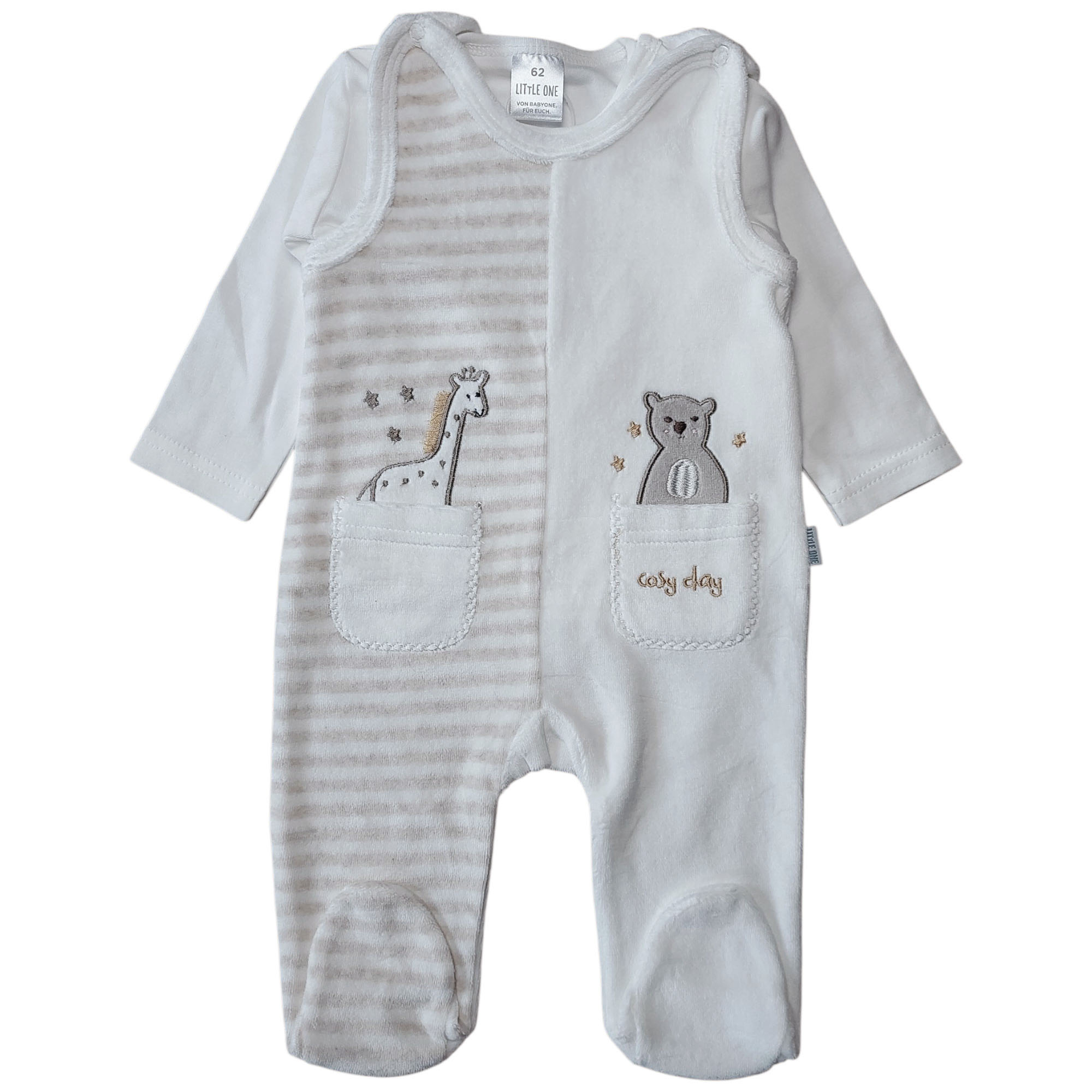 LITTLE ONE, LITTLE ONE, Weiß – Besonderheit: Set bestehend aus Strampler und Langarmshirt