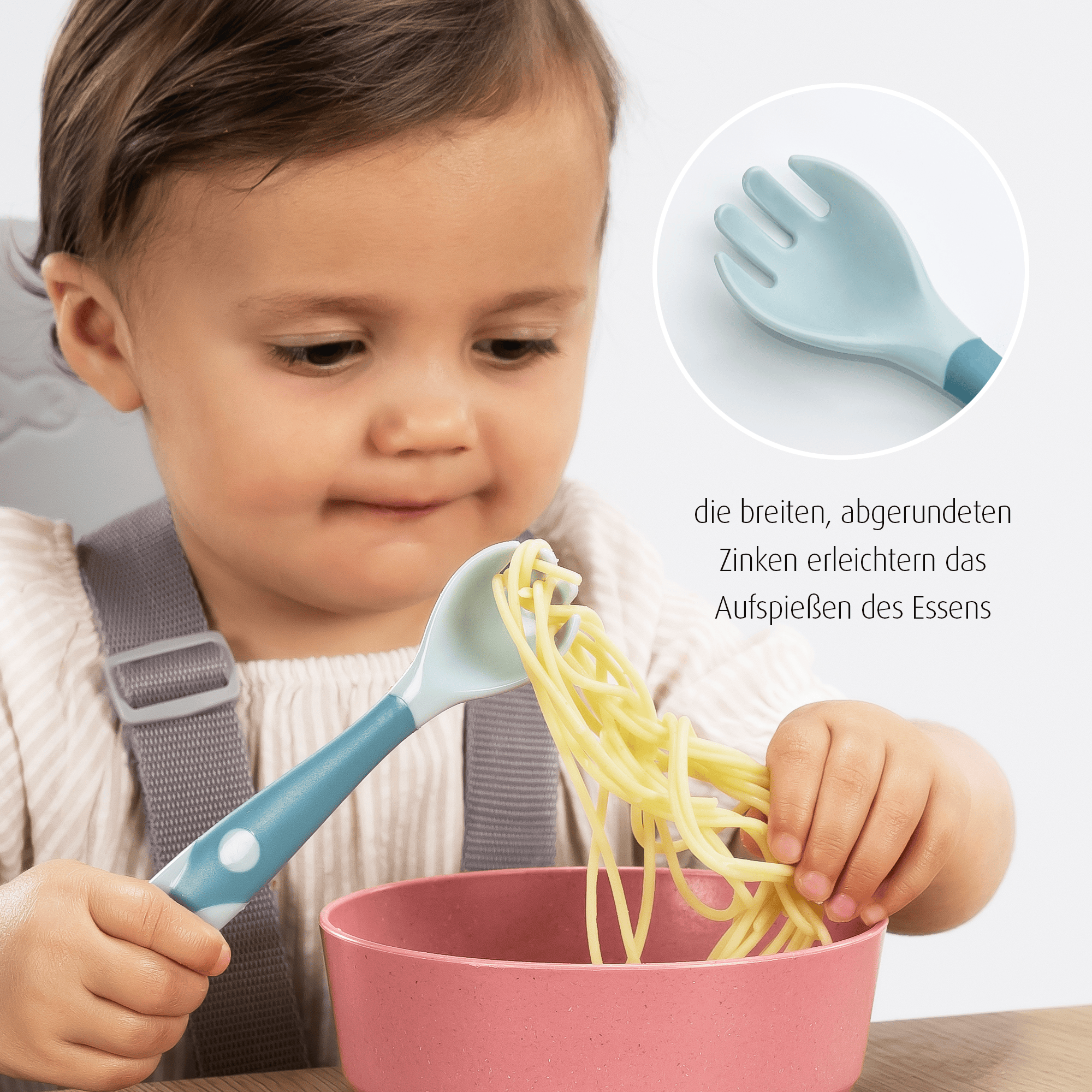 Kinderbesteck, reer, Blau – Produktansicht