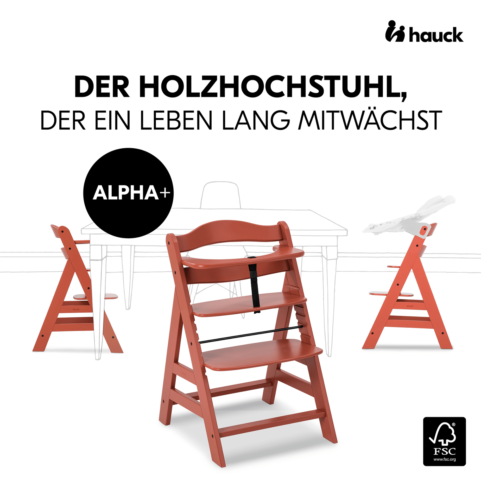 Treppenhochstühle, hauck, Braun – Produktansicht