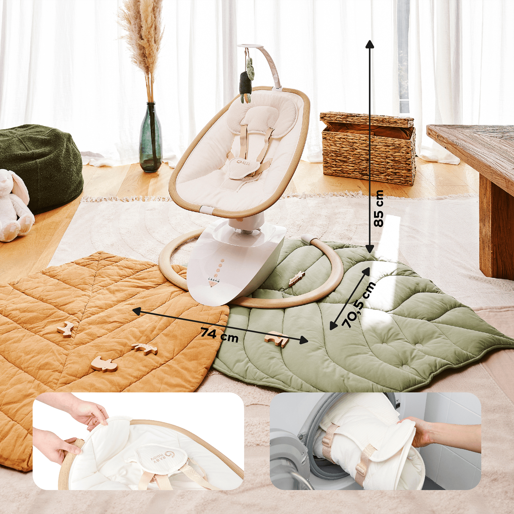Schaukeln, babymoov, Beige – Produktansicht