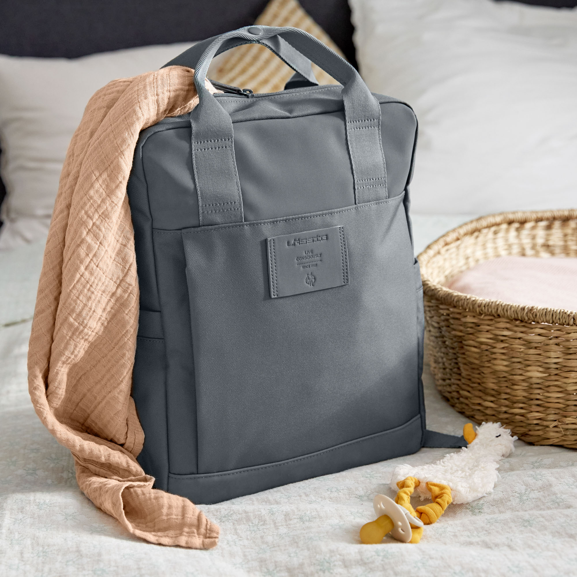 Wickelrucksäcke, LÄSSIG, Grau – Produktansicht