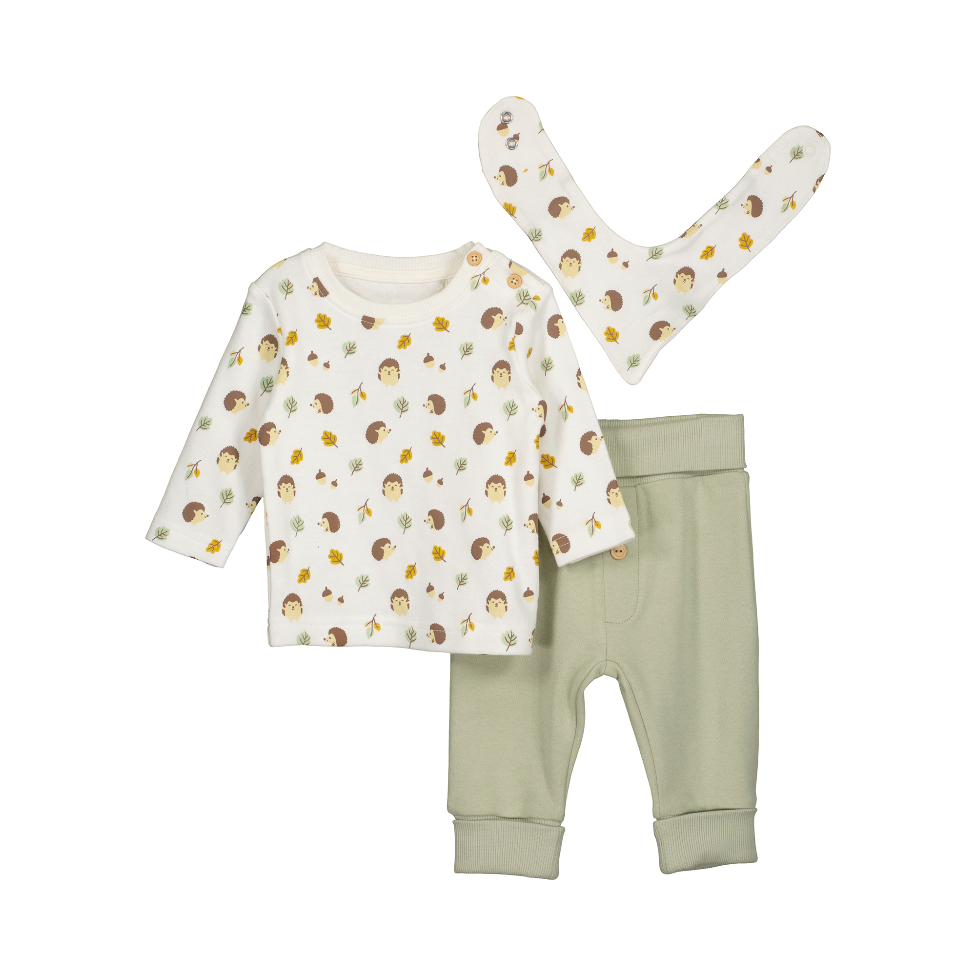 Langarmshirts, blue seven, Weiß – Besonderheit: Set bestehend aus Langarmshirt, Hose und Tuch