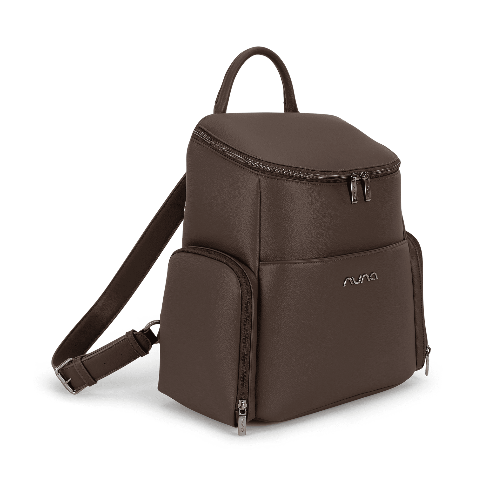 Produkte, nuna, Braun – Besonderheit: mehrere Innen- und Außentaschen (+ gepolstertes 16 Zoll Laptopfach und versteckter Tasche an der Unterseite des Rucksacks)