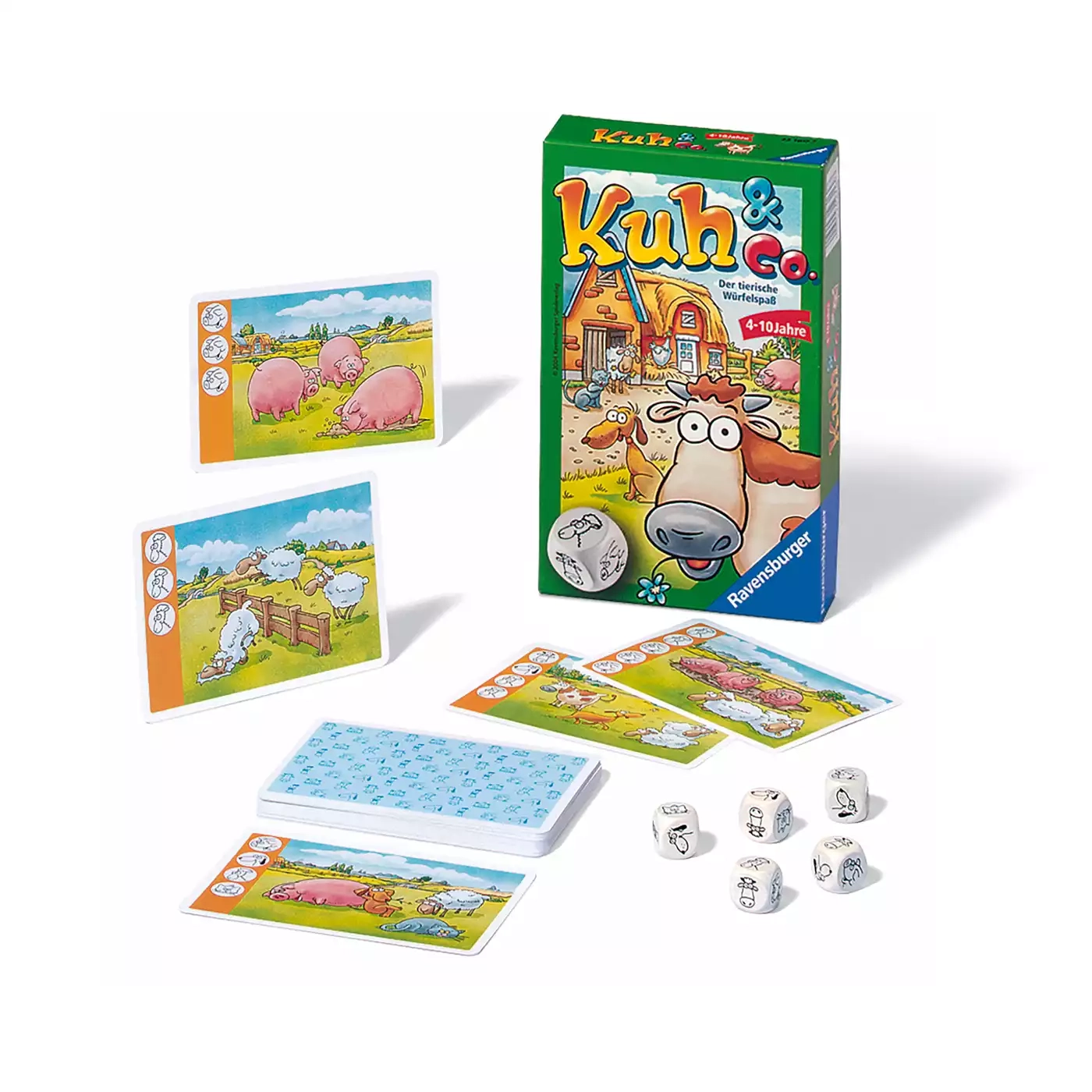 Kinderspiele, Ravensburger, Mehrfarbig – Besonderheit: tierischer Würfelspaß