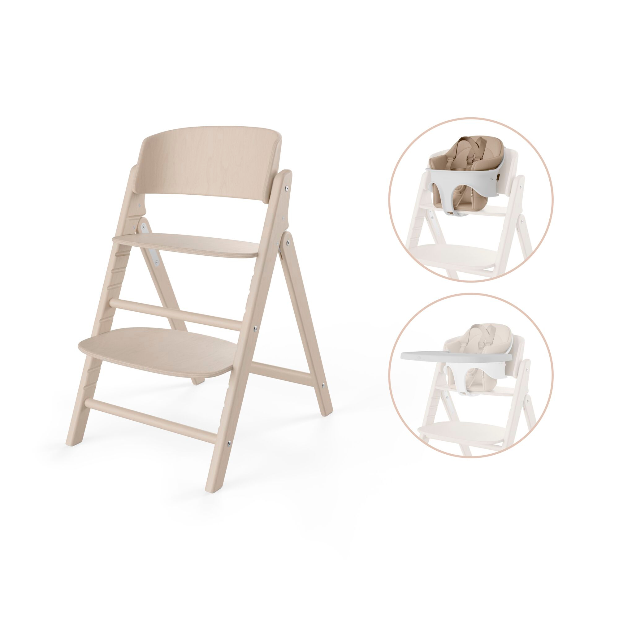 Treppenhochstühle, cybex, Beige – Besonderheit: erlaubt ergonomisches Sitzen in jeder Altersstufe
