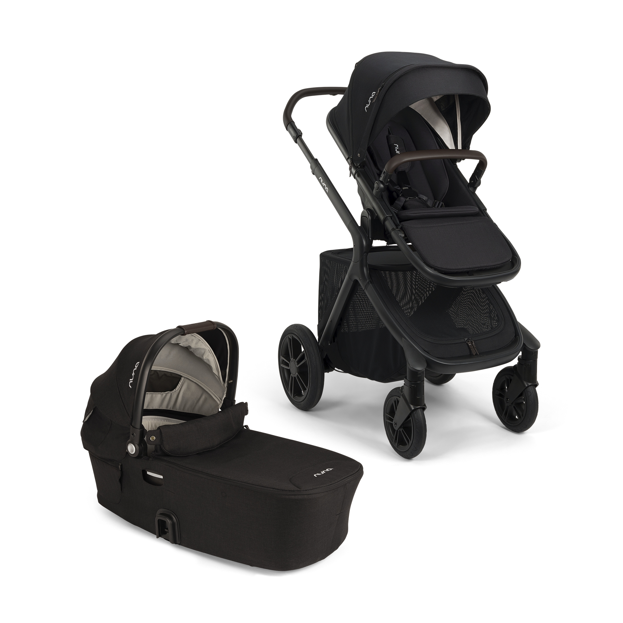 Kombi-Kinderwagen, nuna, Schwarz – Produktansicht