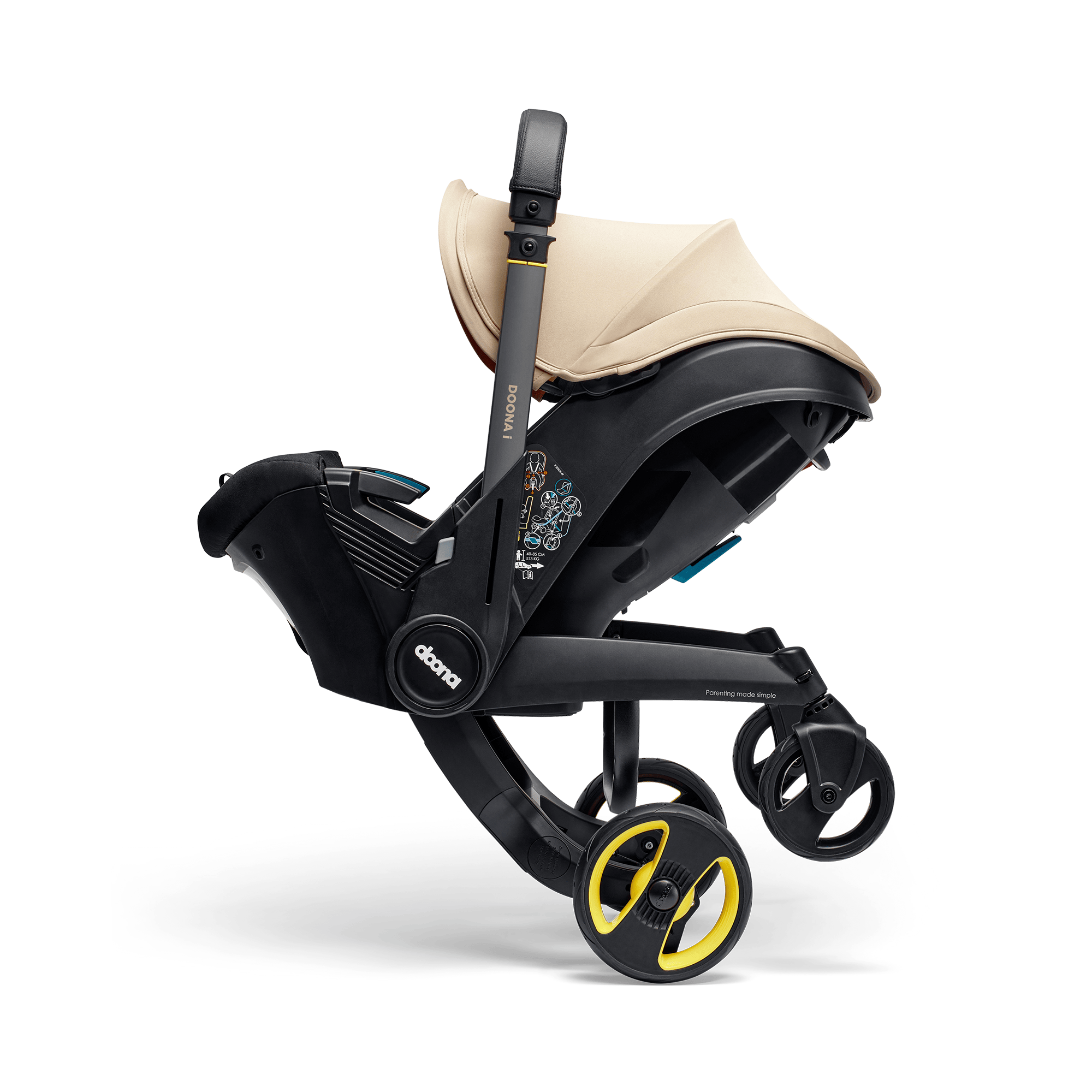 Babyschalen 0-13 kg, Gruppe 0+, doona, Beige – Produktansicht