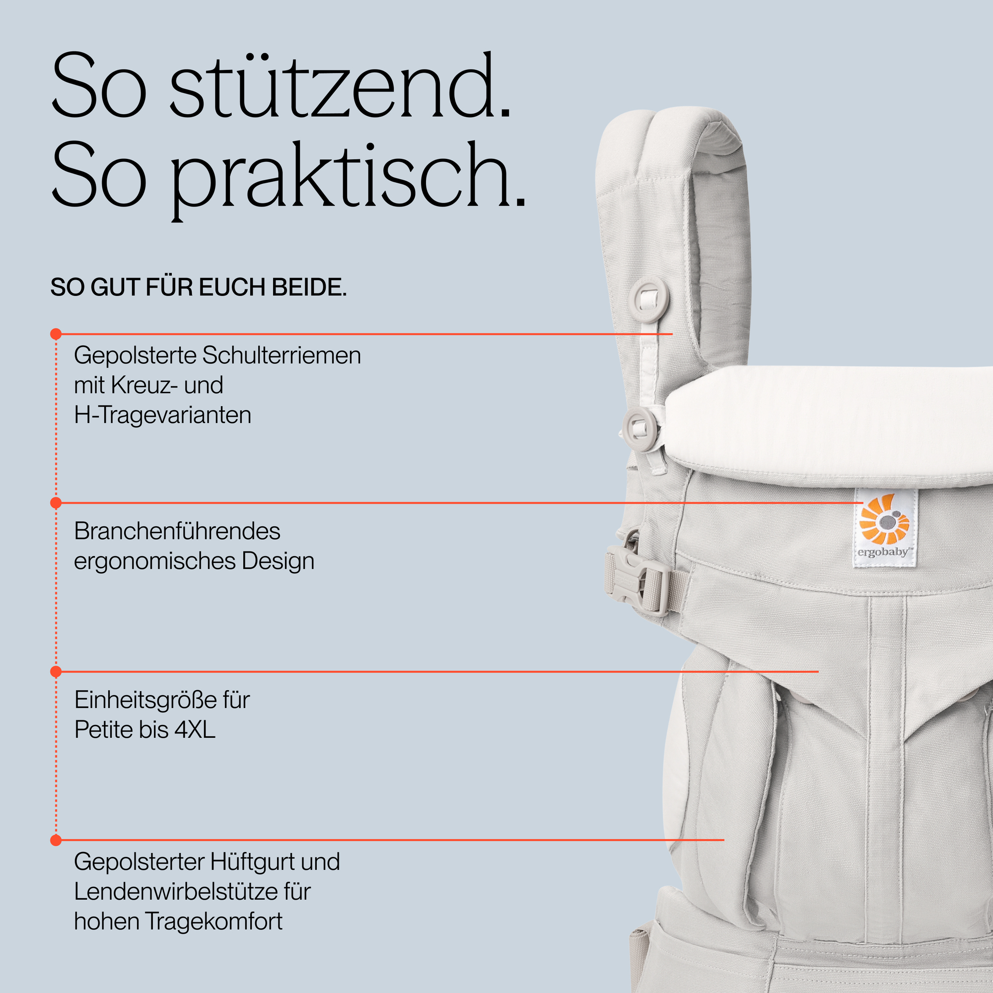 Babytragen, ERGObaby, Schwarz – Produktansicht