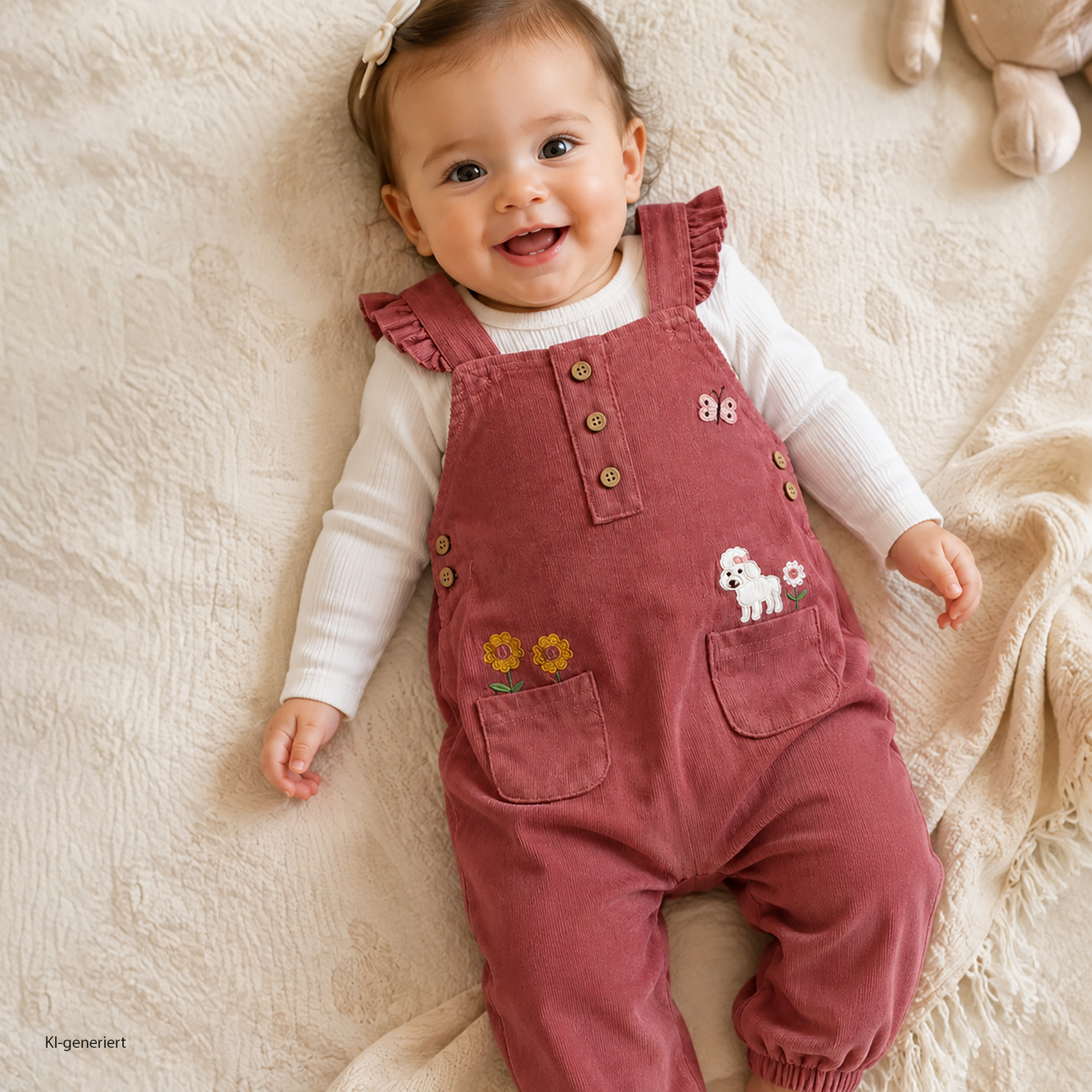 Latzhosen, LITTLE, Pink – Besonderheit: Set bestehend aus Latzhose und Langarmshirt
