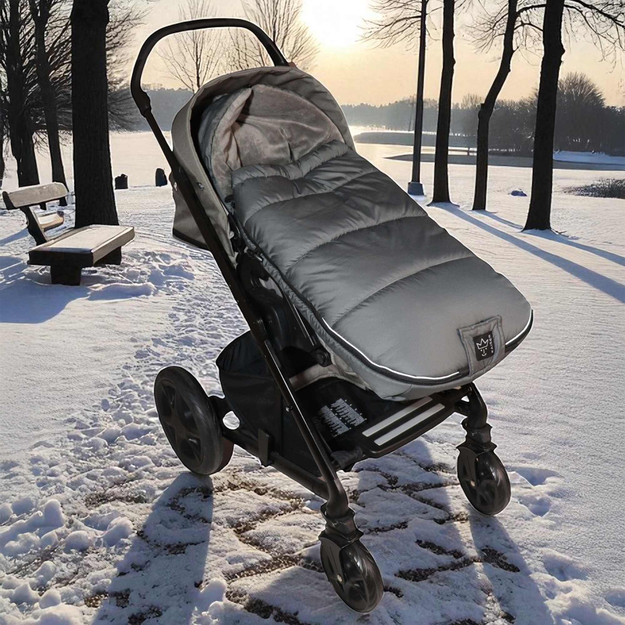 Fußsäcke & Decken, KAISER, Grau – Besonderheit: mit Thermo-Funktion