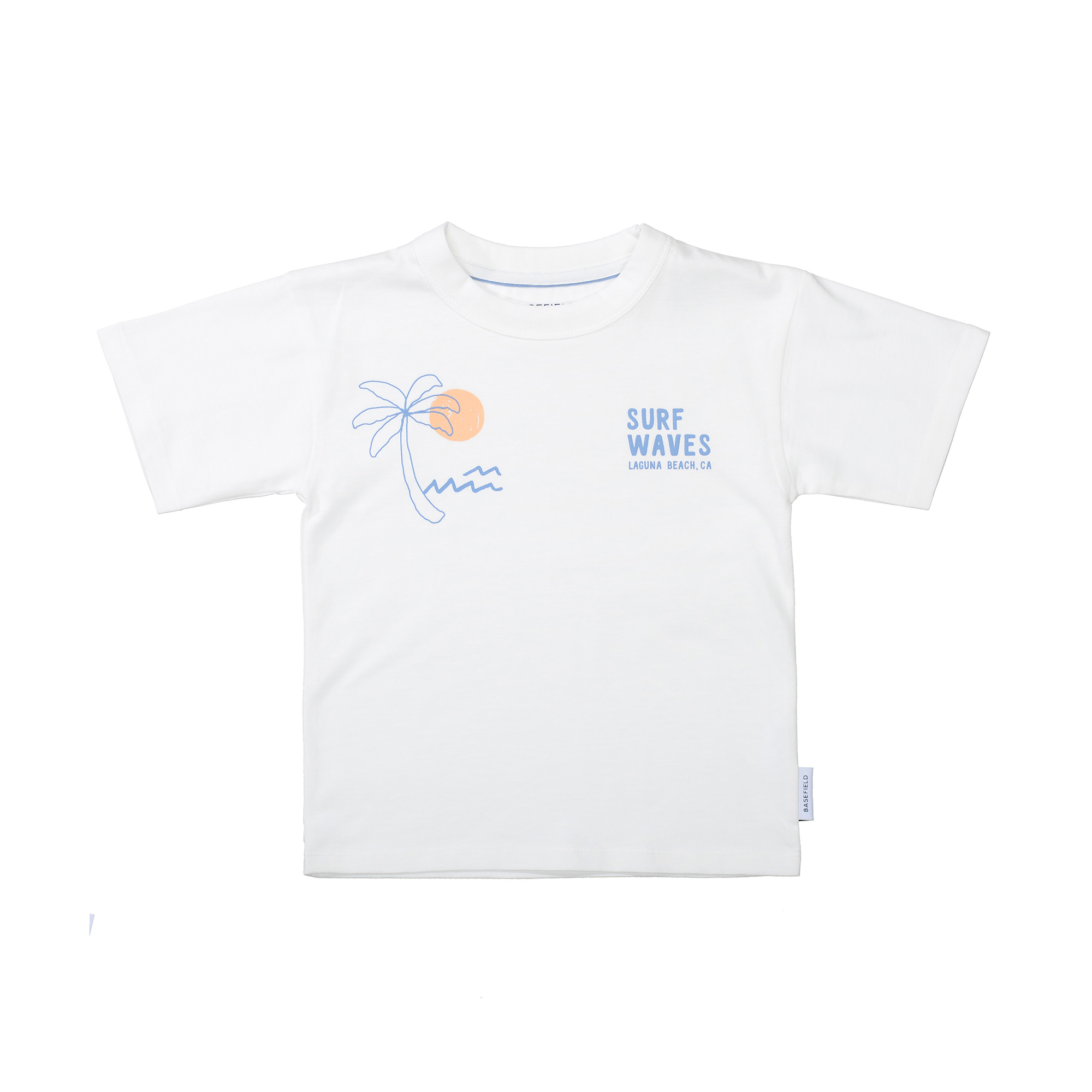 Kurzarmshirts, BASEFIELD, Weiß – Besonderheit: aus 100% Baumwolle