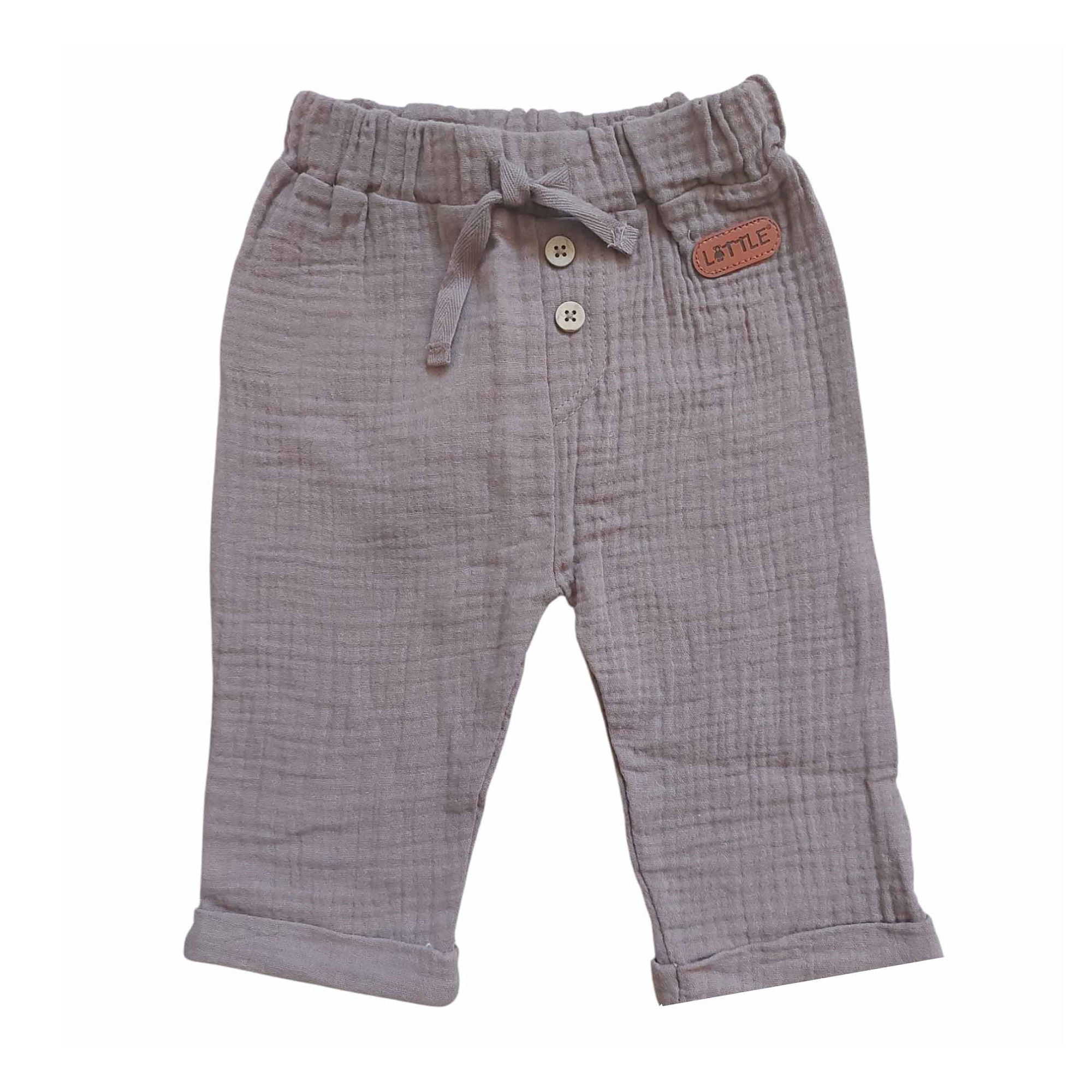 Lange Hosen, LITTLE, Braun – Besonderheit: aus 100% Baumwolle