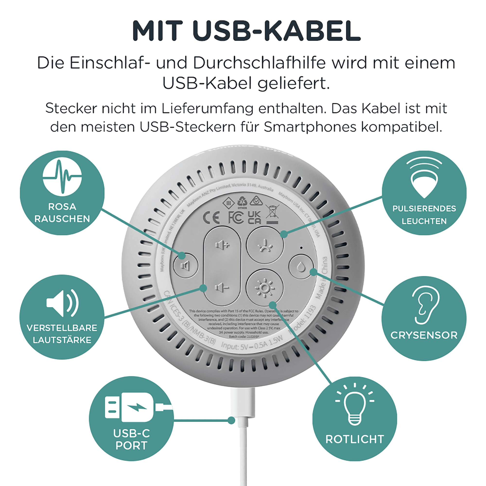 Nachtlichter, tommee tippee, Rot – Produktansicht
