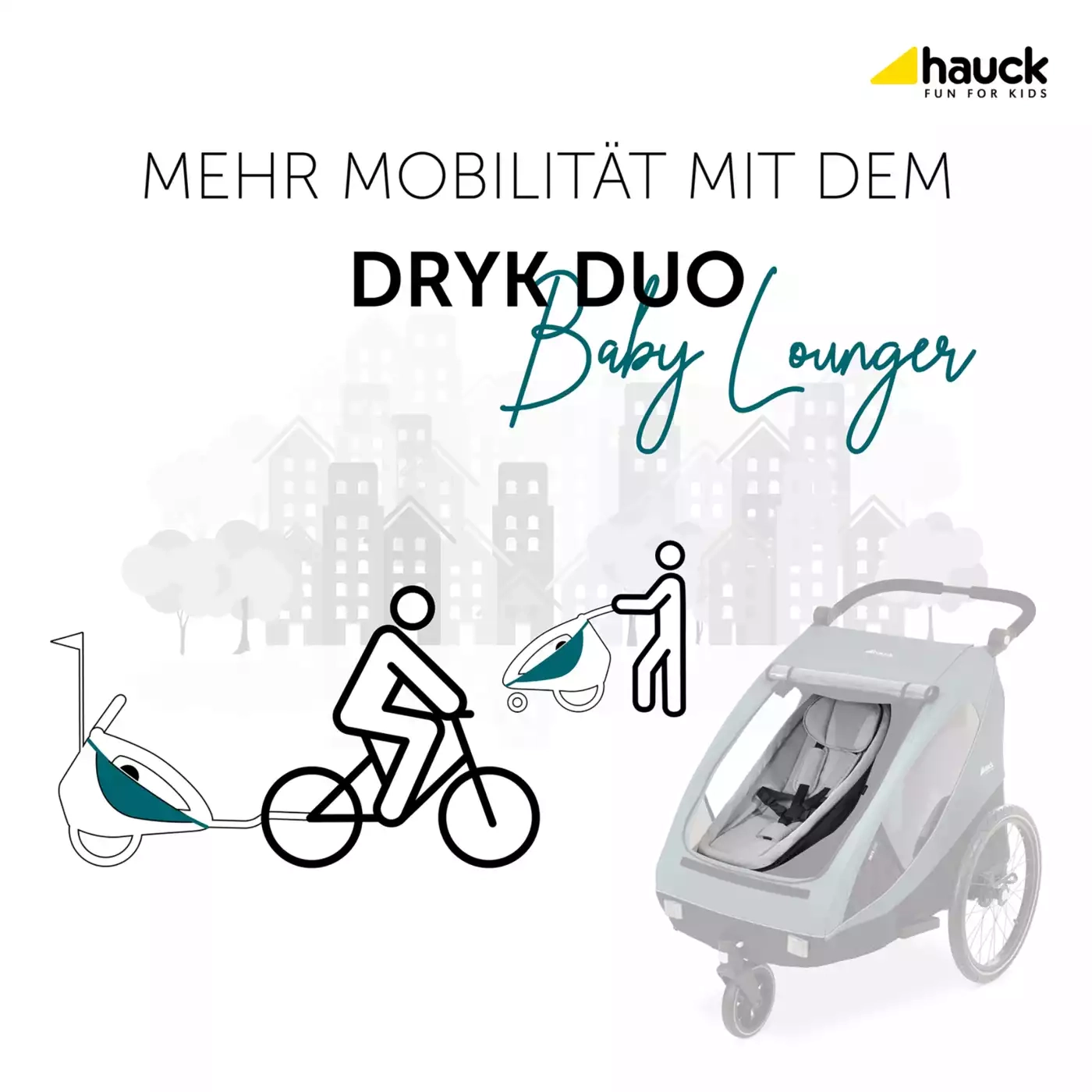 Dryk Duo Baby Lounger Grey hauck Grau Grau 2000582100004 2