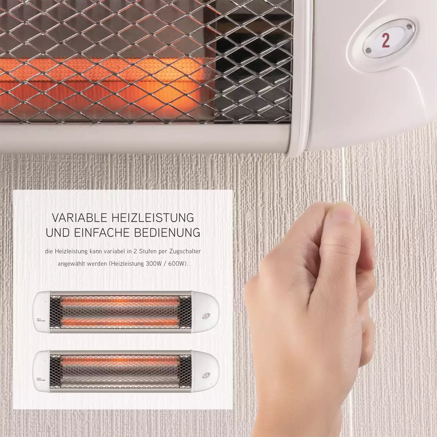 Heizstrahler, Safe & Care – Produktansicht