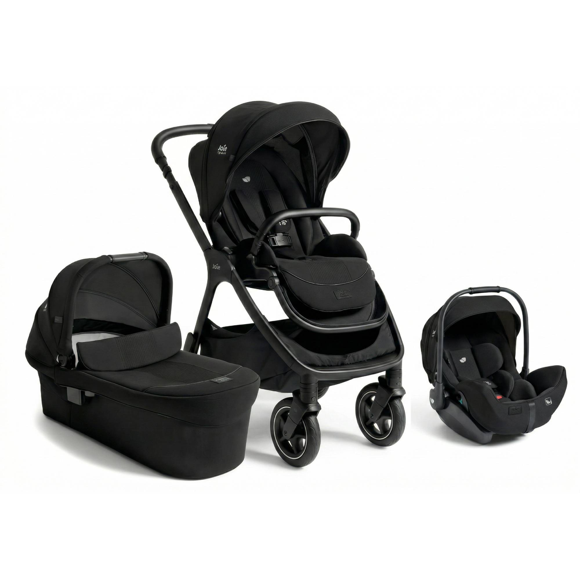 Kinderwagen Komplettsets, Joie signature, Schwarz – Besonderheit: Set bestehend aus Sportwagen, Babywanne und Babyschale