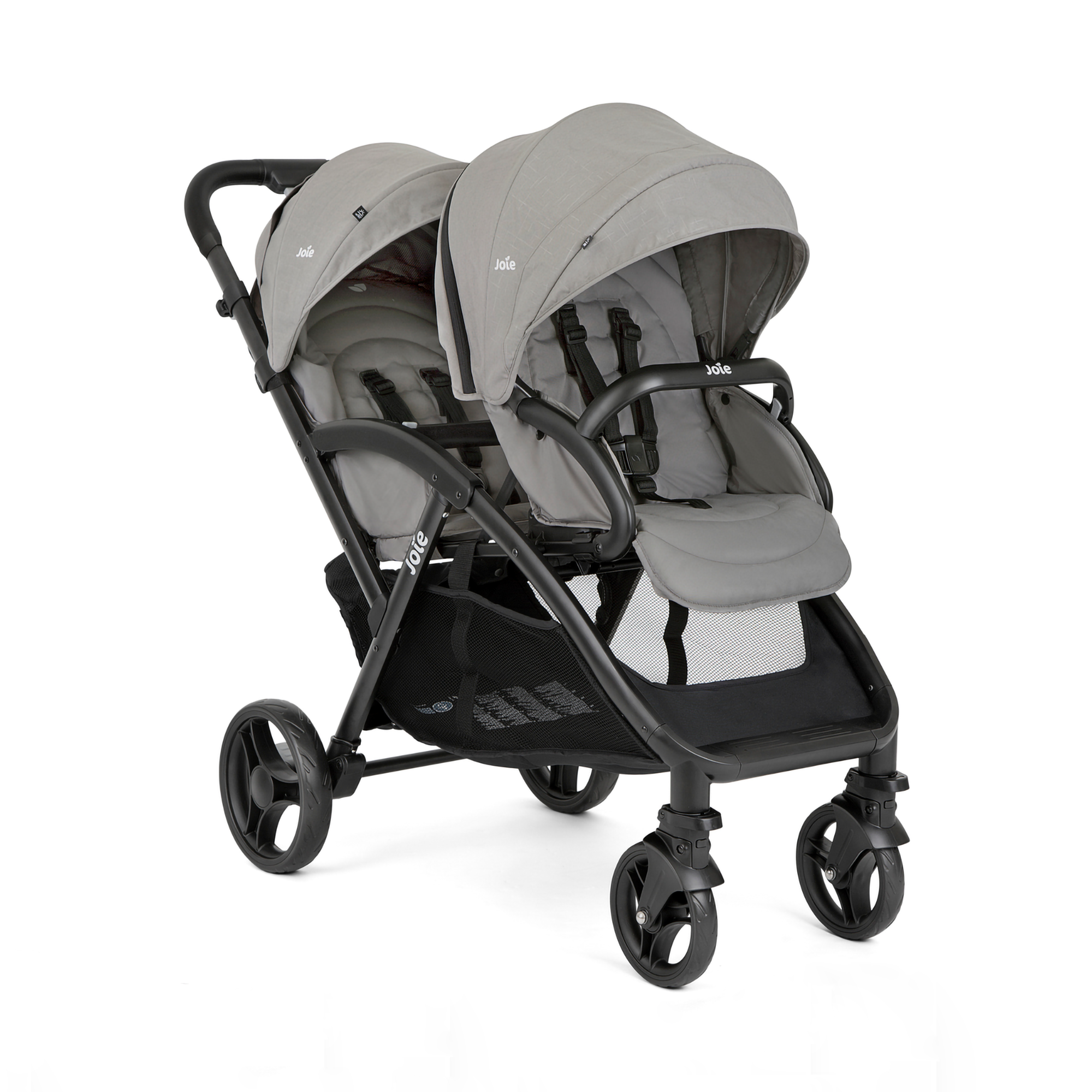 Zwillingswagen & Geschwisterwagen, Joie, Grau – Besonderheit: Geschwister-Buggy für zwei Kinder ab Geburt bis 15 kg