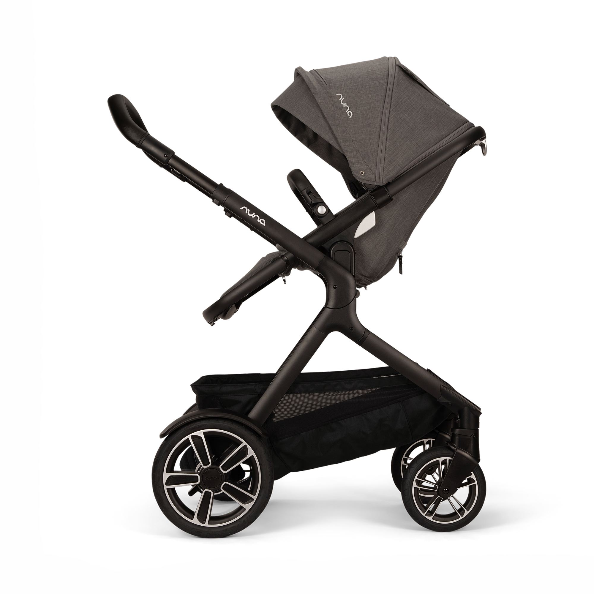 Kombi-Kinderwagen, nuna, Grau – Produktansicht