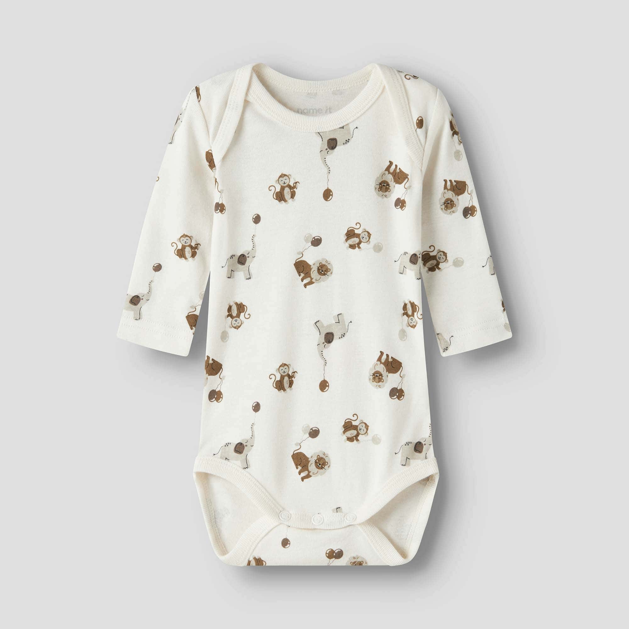 Langarmbodys, name it, Beige – Besonderheit: praktische Druckknöpfe im Schritt