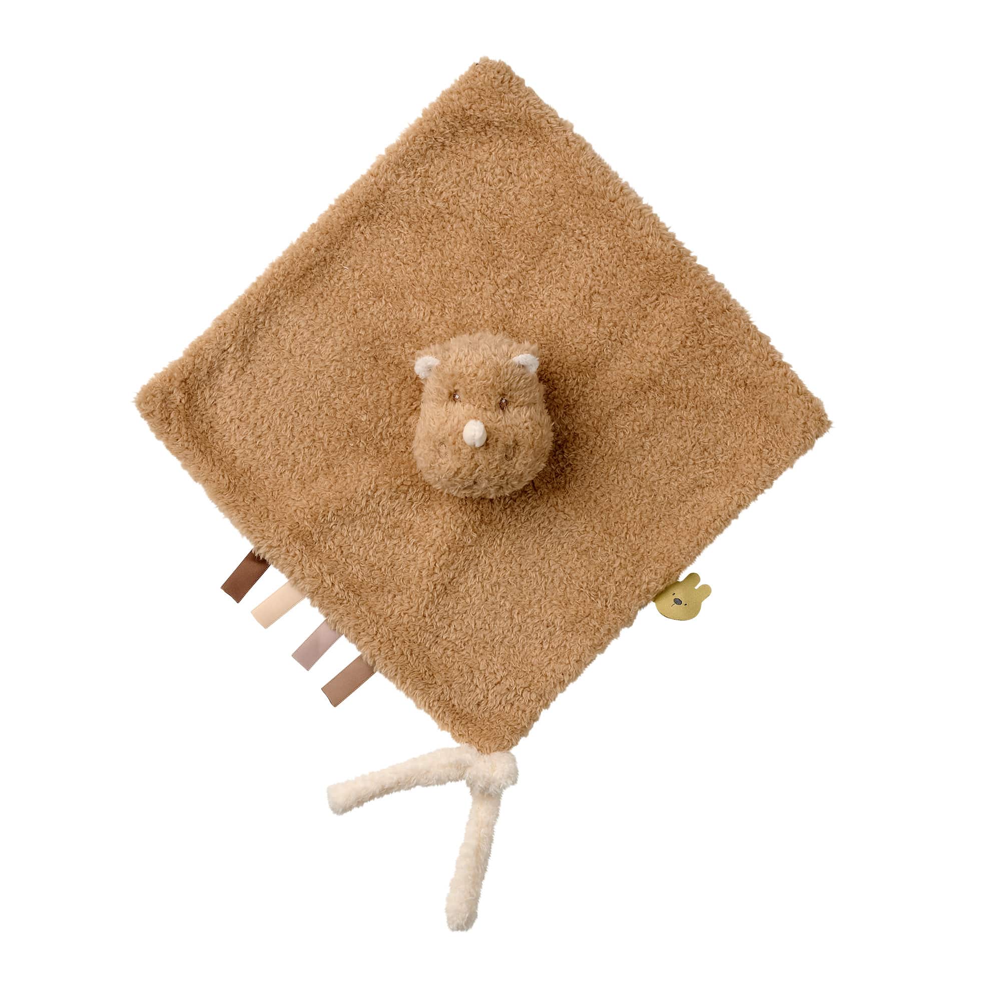 Schmusetücher, Nattou, Braun – Besonderheit: weicher Teddy-Stoff mit niedlicher Nashornfigur
