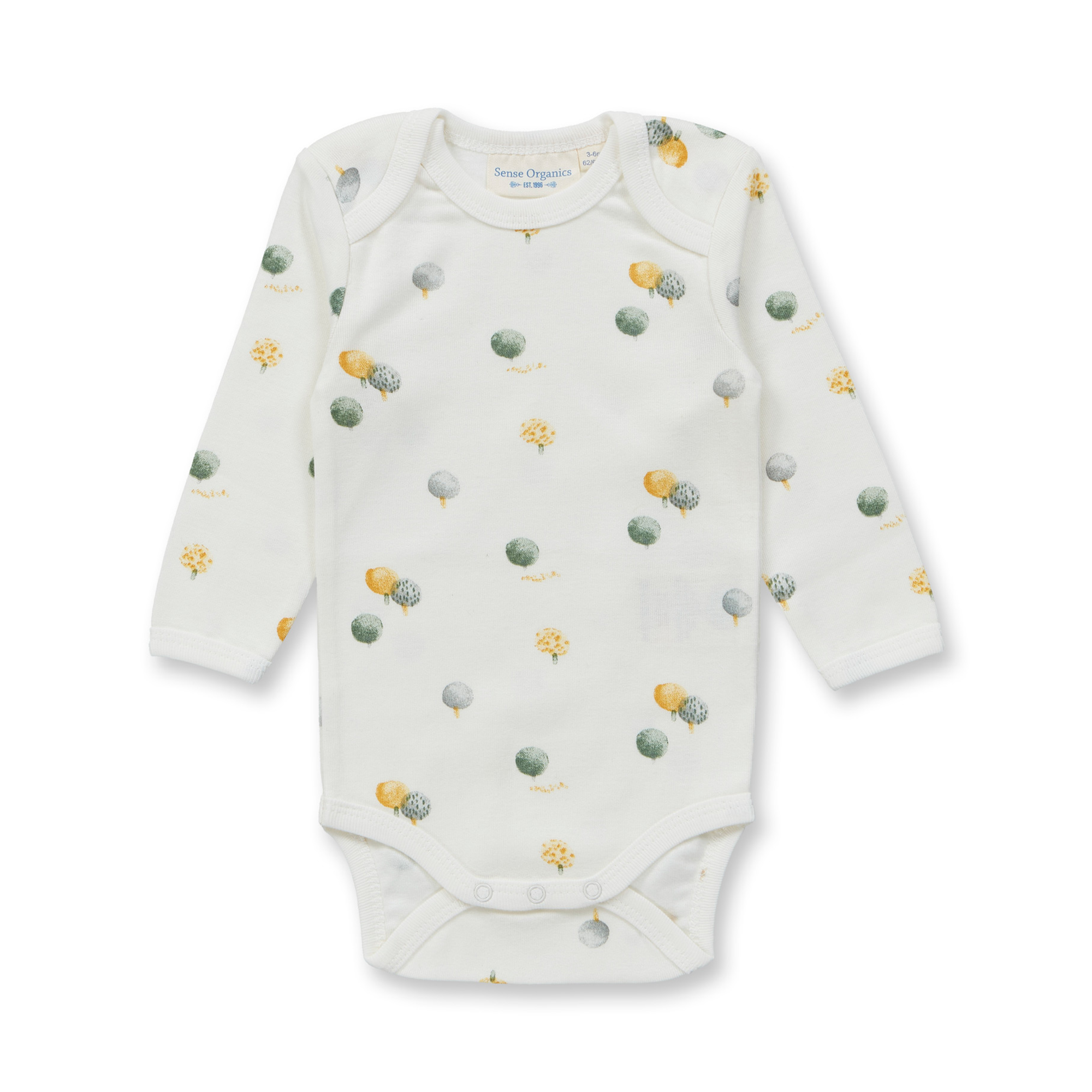 Langarmbodys, Sense Organics, Weiß – Produktansicht