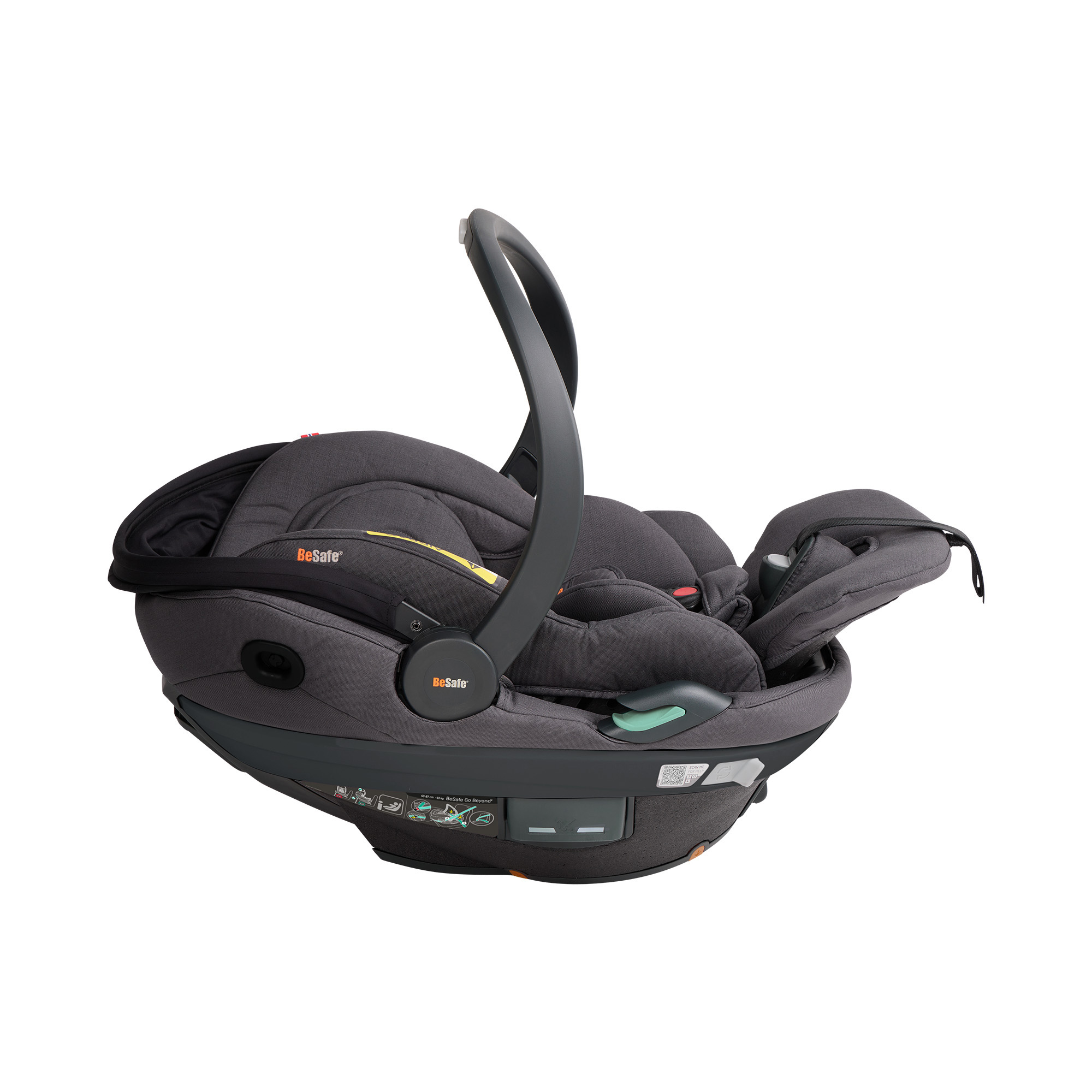 Babyschalen 0-13 kg, Gruppe 0+, BeSafe, Grau – Produktansicht