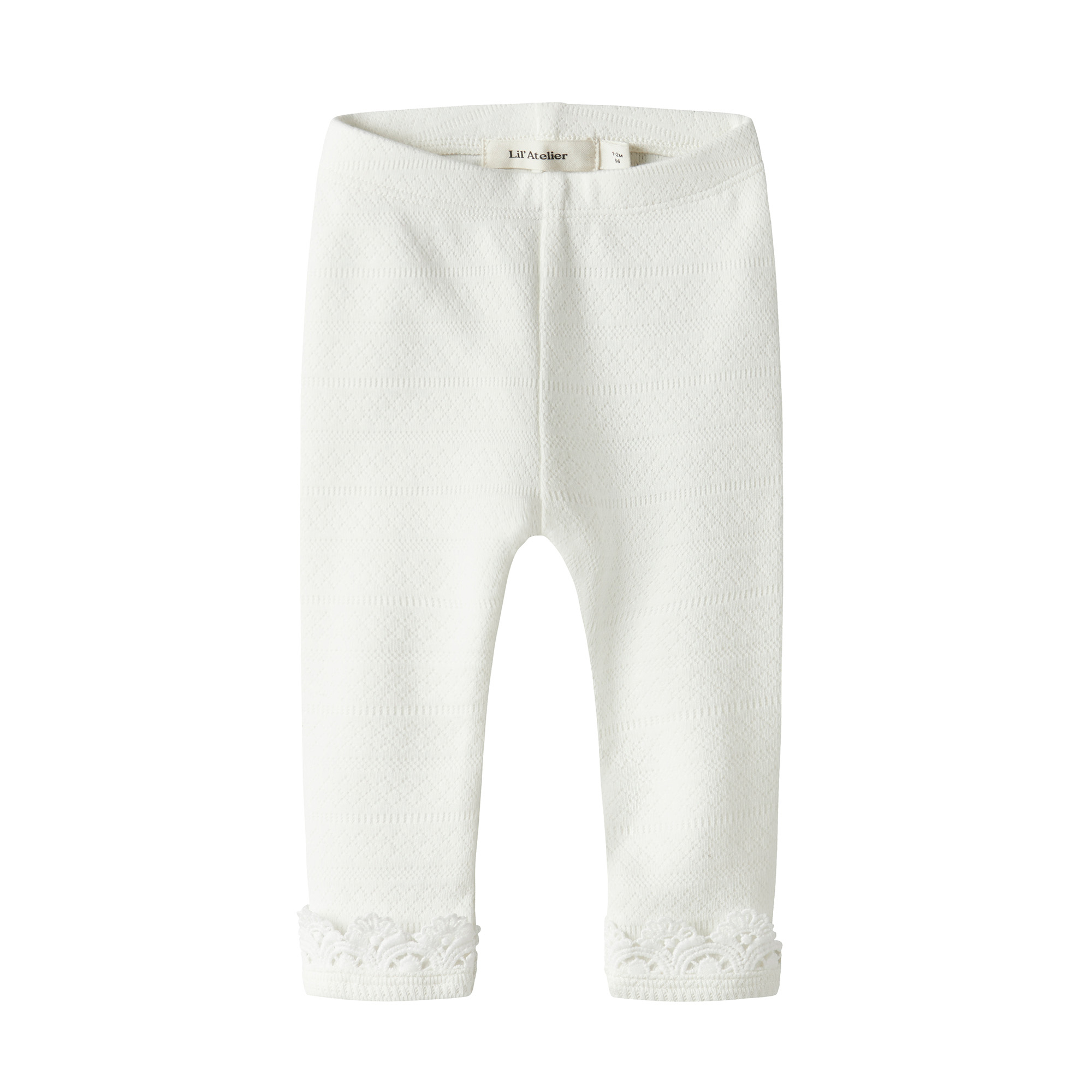 Leggings, Lil' Atelier, Weiß – Besonderheit: aus mindestens 50% Bio-Baumwolle