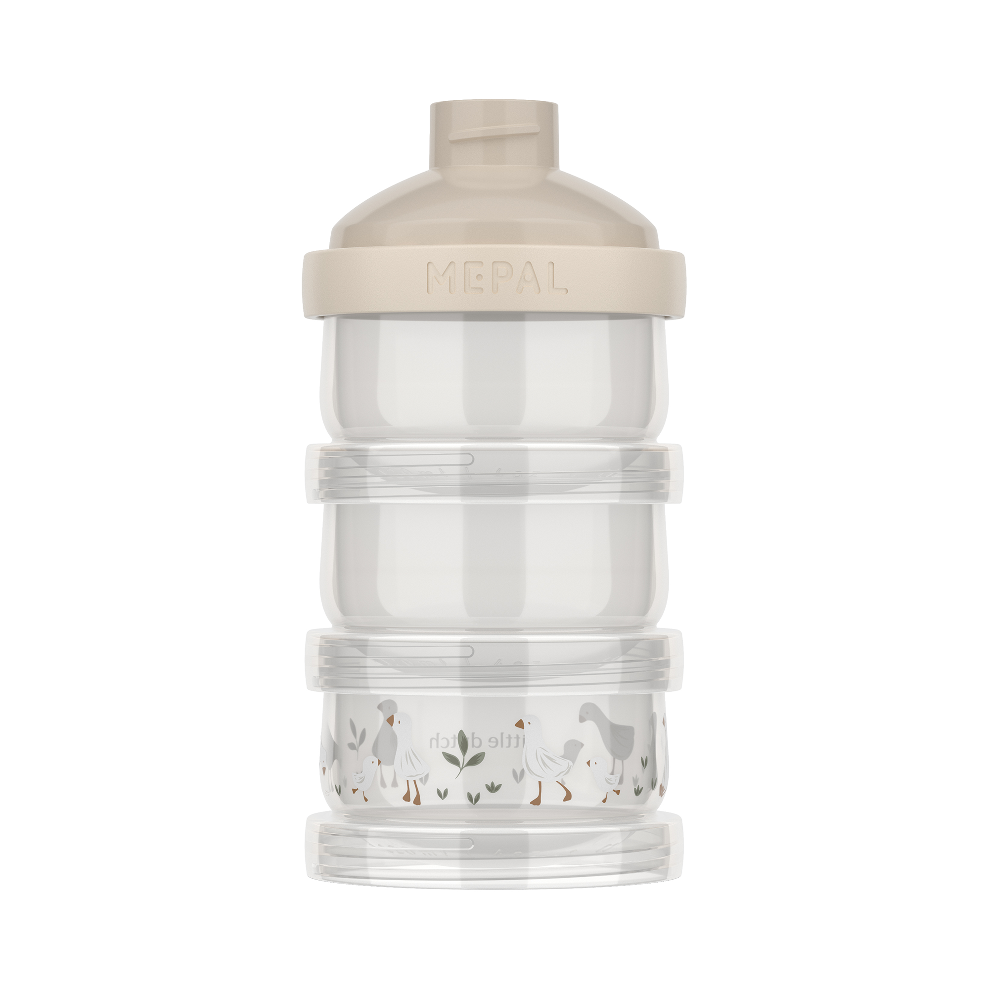 Nahrungsbehälter, MEPAL, Beige – Besonderheit: aus 3 stapelbaren, kompakten Fächern
