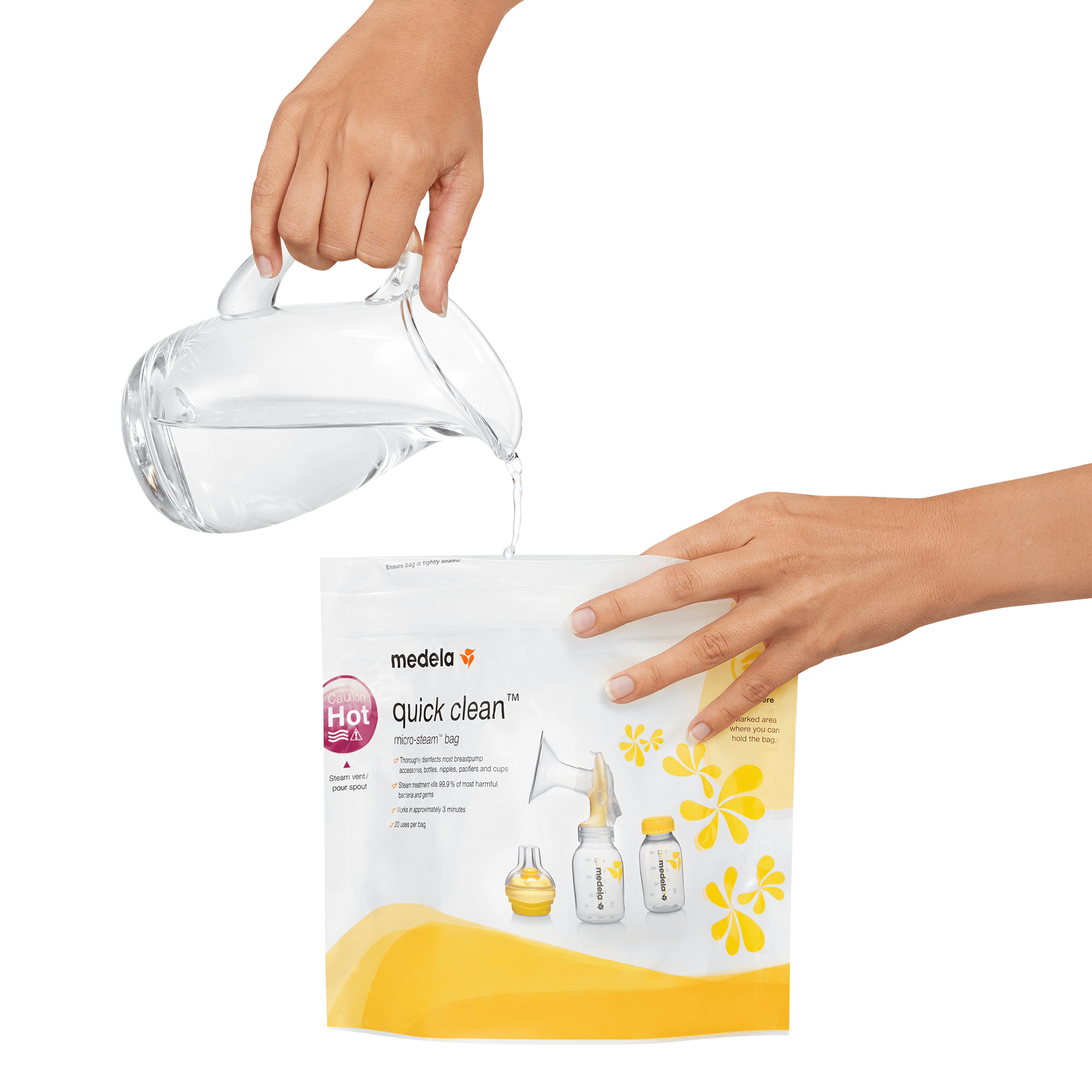 Vaporisatoren, medela, Gelb – Produktansicht