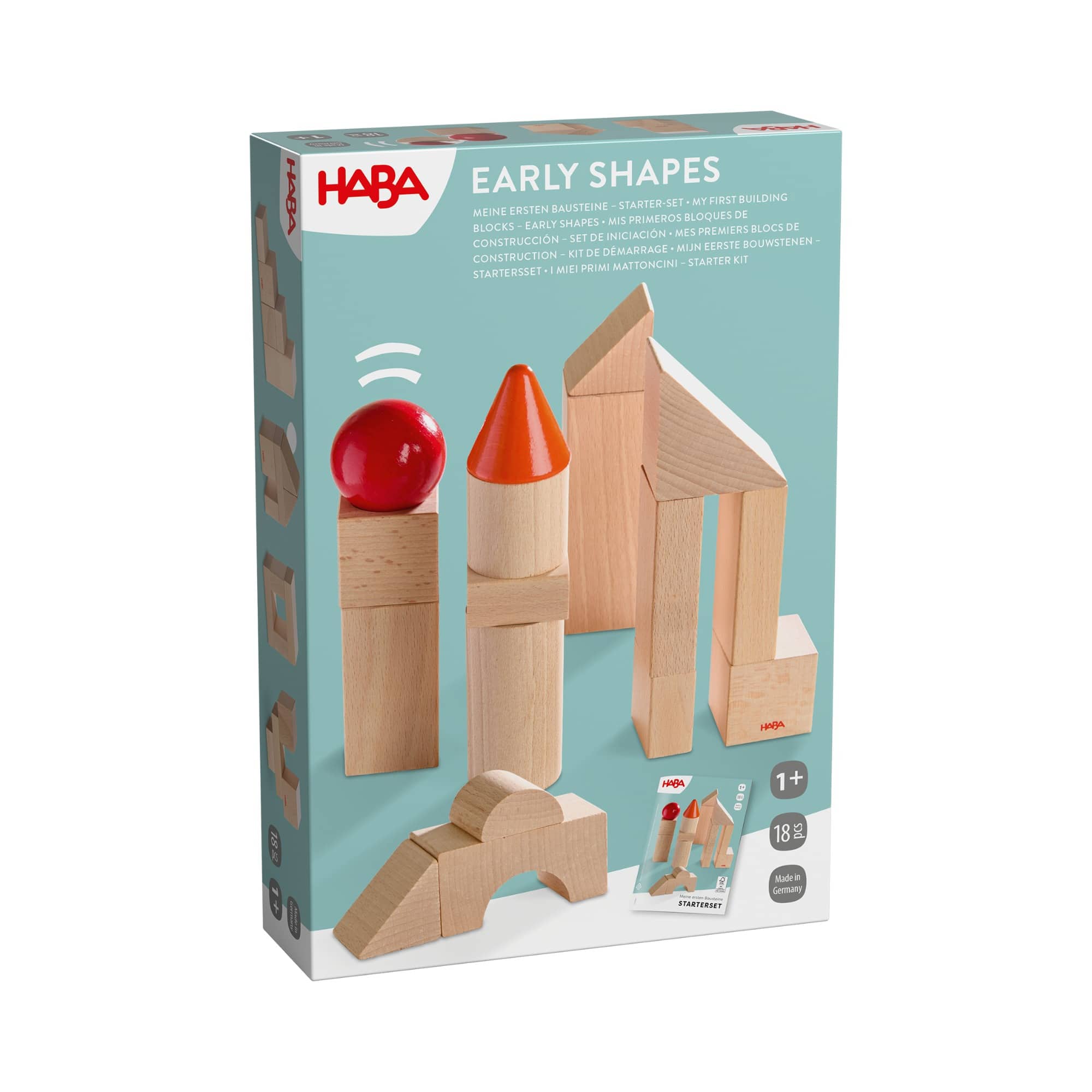 Bausteine, HABA, Beige – Besonderheit: trainiert  Auge-Hand-Koordination & Feinmotorik
