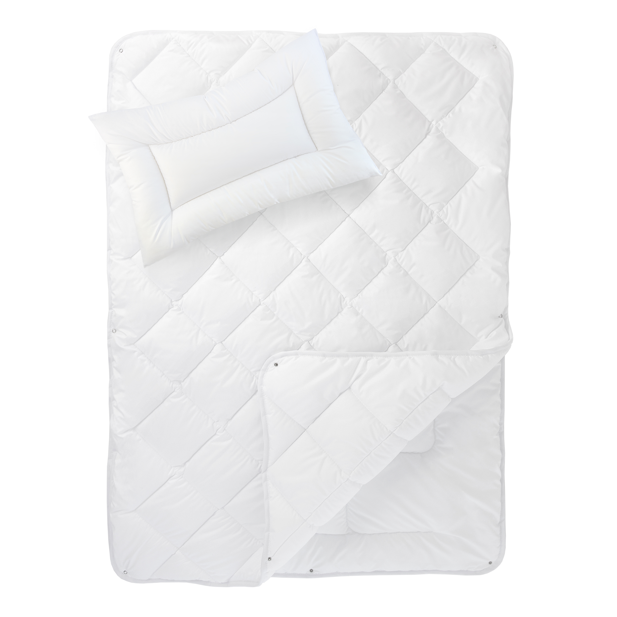 Bettdecken & Kissen, hartmann, Weiß – Besonderheit: Set aus zwei Bettdecken und einem Kopfkissen