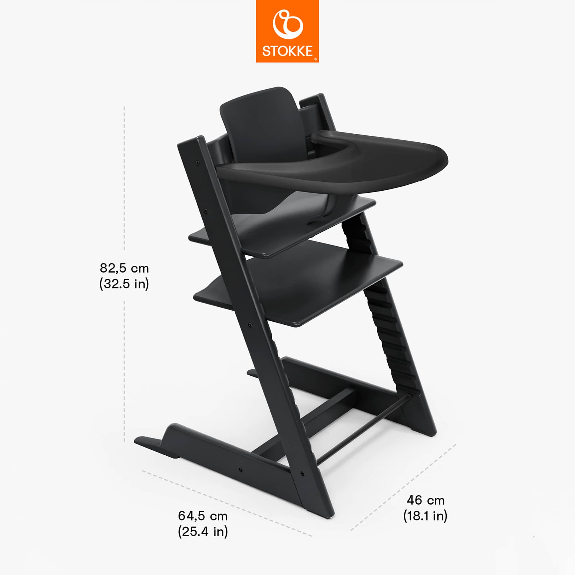Hochstuhl Zubehör, STOKKE, Schwarz – Produktansicht