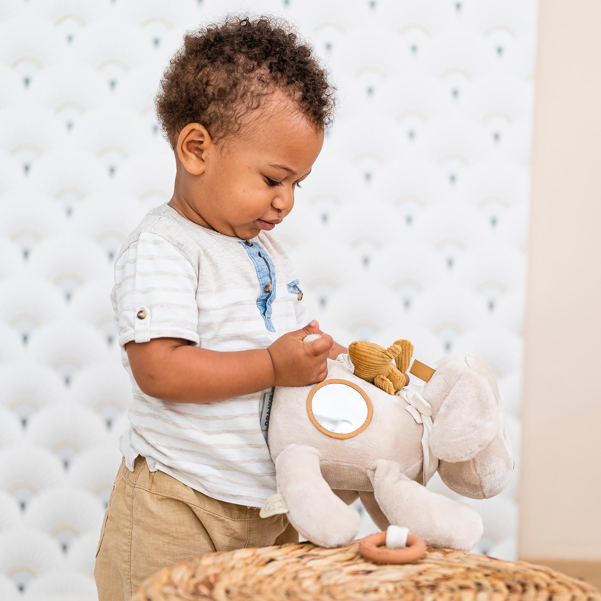 Kuscheltiere Hunde, Nattou, Beige – Besonderheit: 8 Aktivitäten zum Spielen und Entdecken