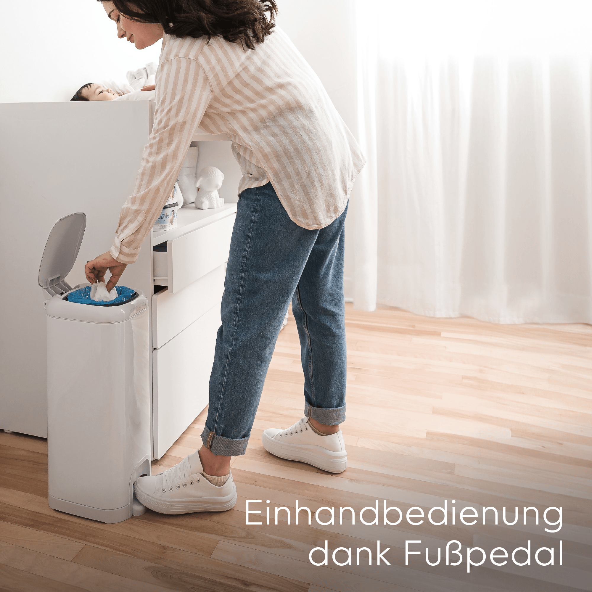 Windeleimer, Angelcare, Weiß – Produktansicht