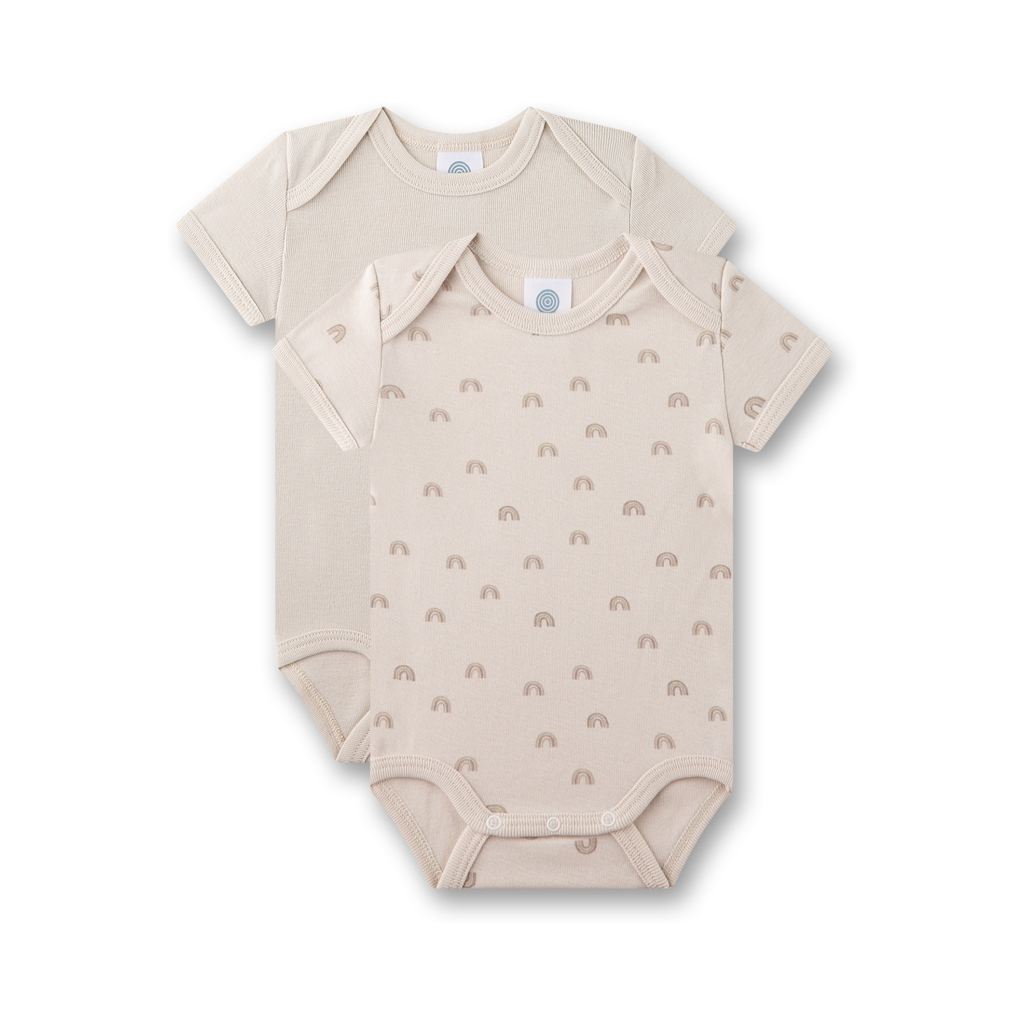 Kurzarmbodys, Sanetta, Beige – Besonderheit: aus 100% Bio-Baumwolle
