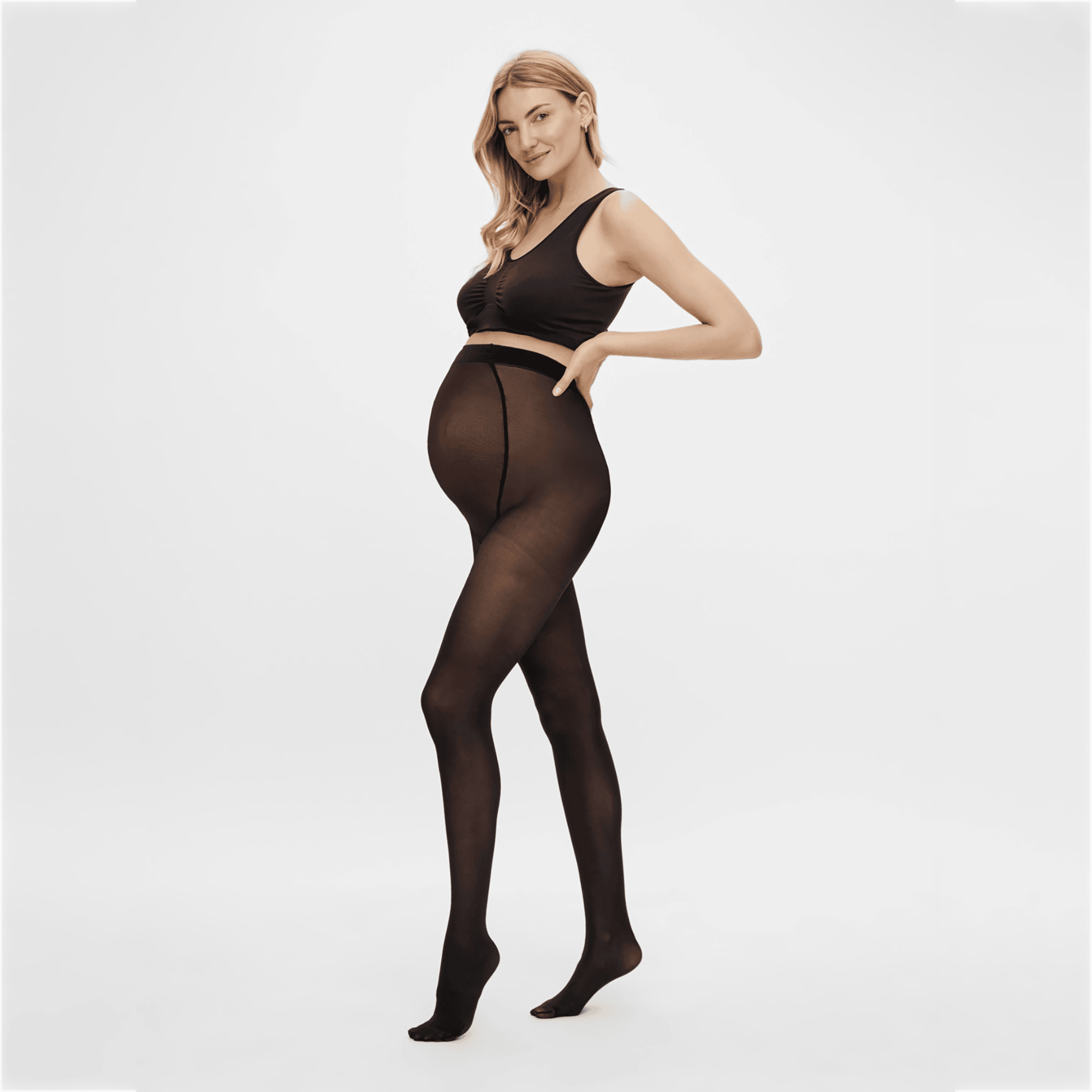 Umstandshosen, Mamalicious, Schwarz – Besonderheit: hohe Taille
