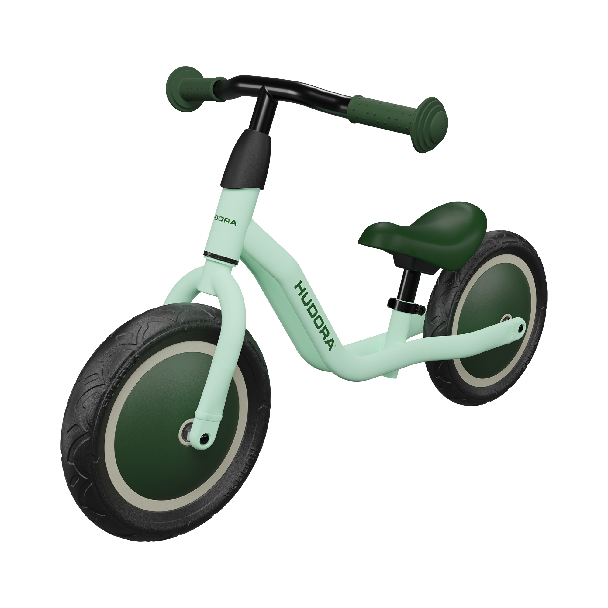 Laufräder, HUDORA, Grün – Besonderheit: höhenverstellbarer Sattel