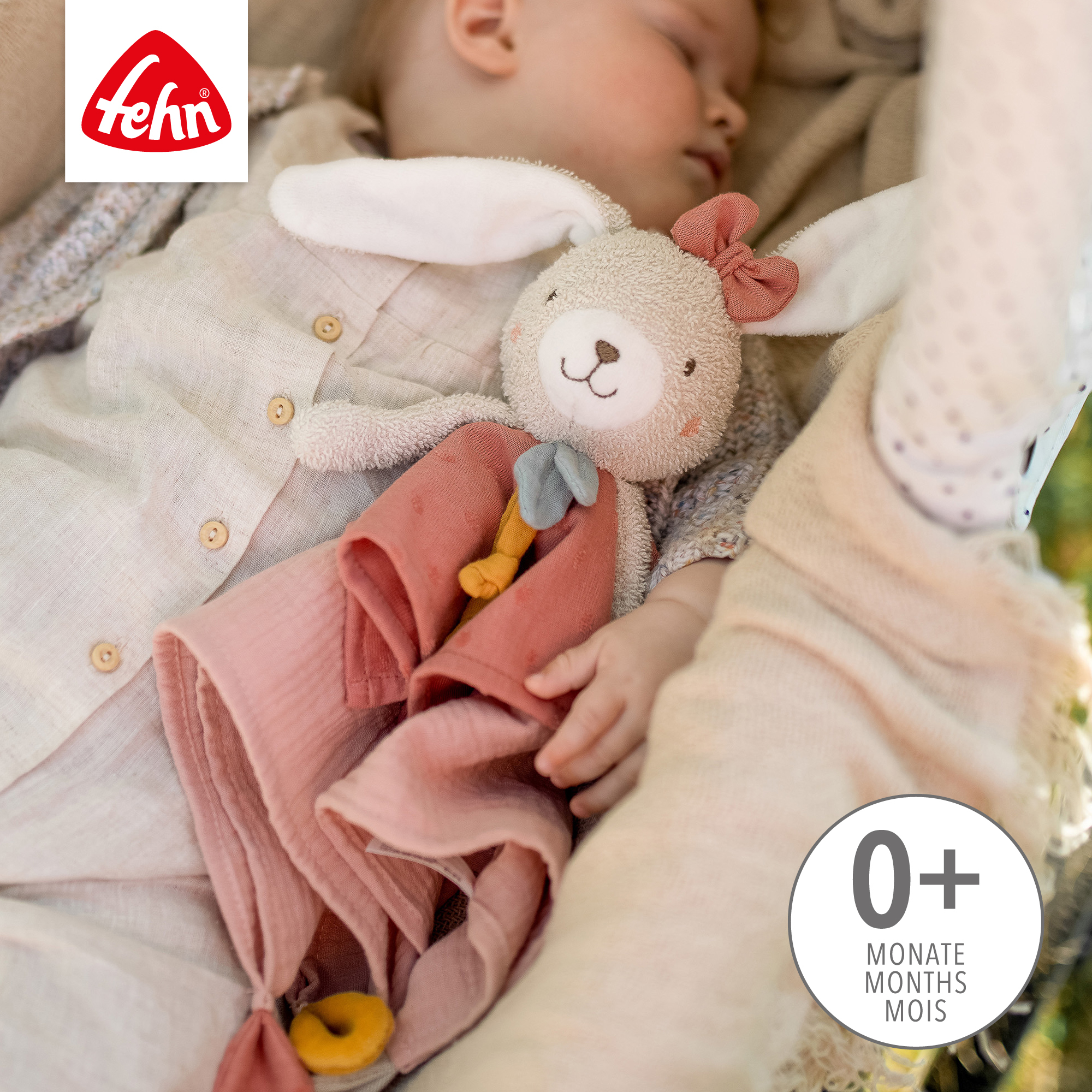 Schmusetücher, fehn, Pink – Produktansicht