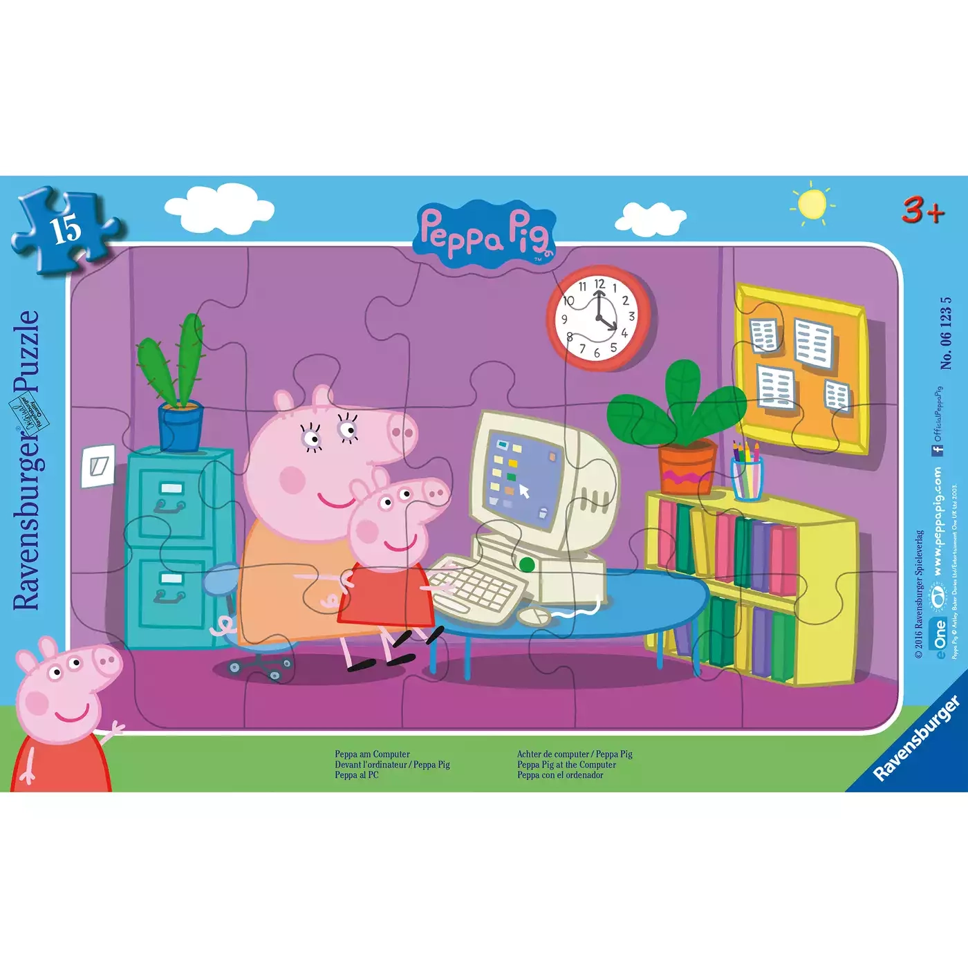 Kinderpuzzle Peppa Pig - Peppa am Computer Ravensburger 2000578035501 3
