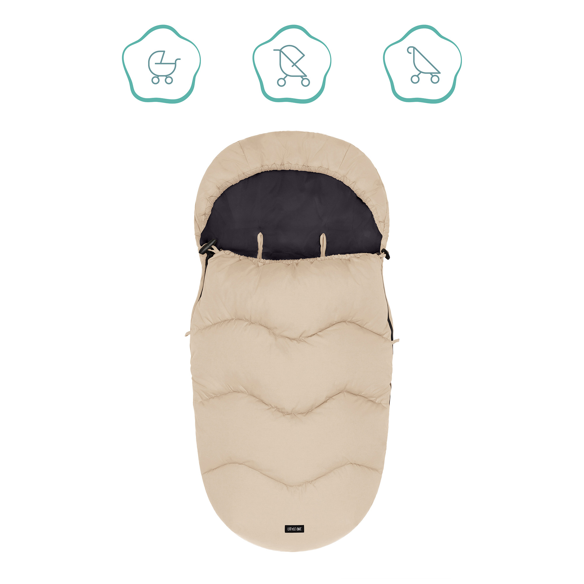 Fußsäcke, LITTLE ONE, Beige – Produktansicht