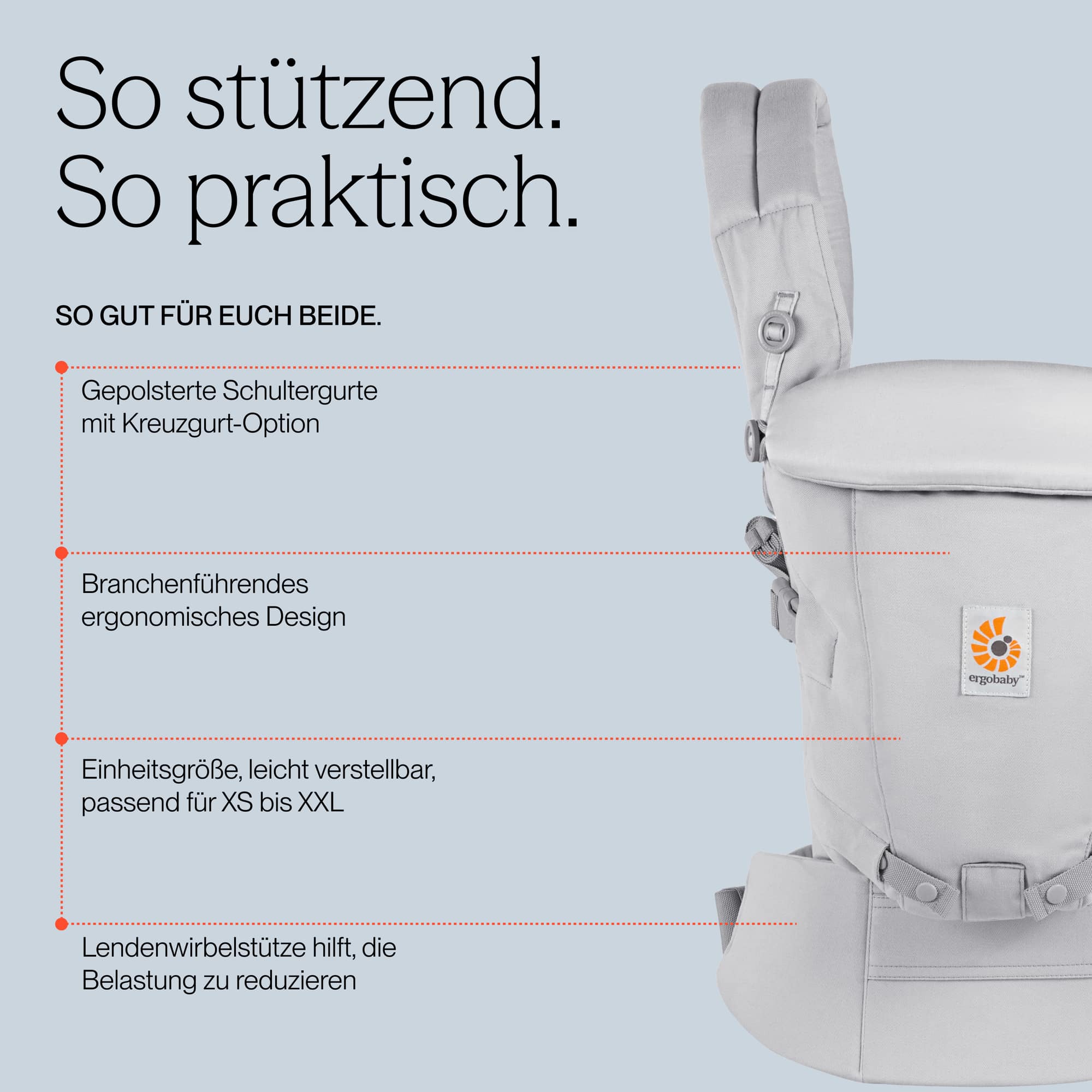 Babytragen, ERGObaby, Schwarz – Produktansicht