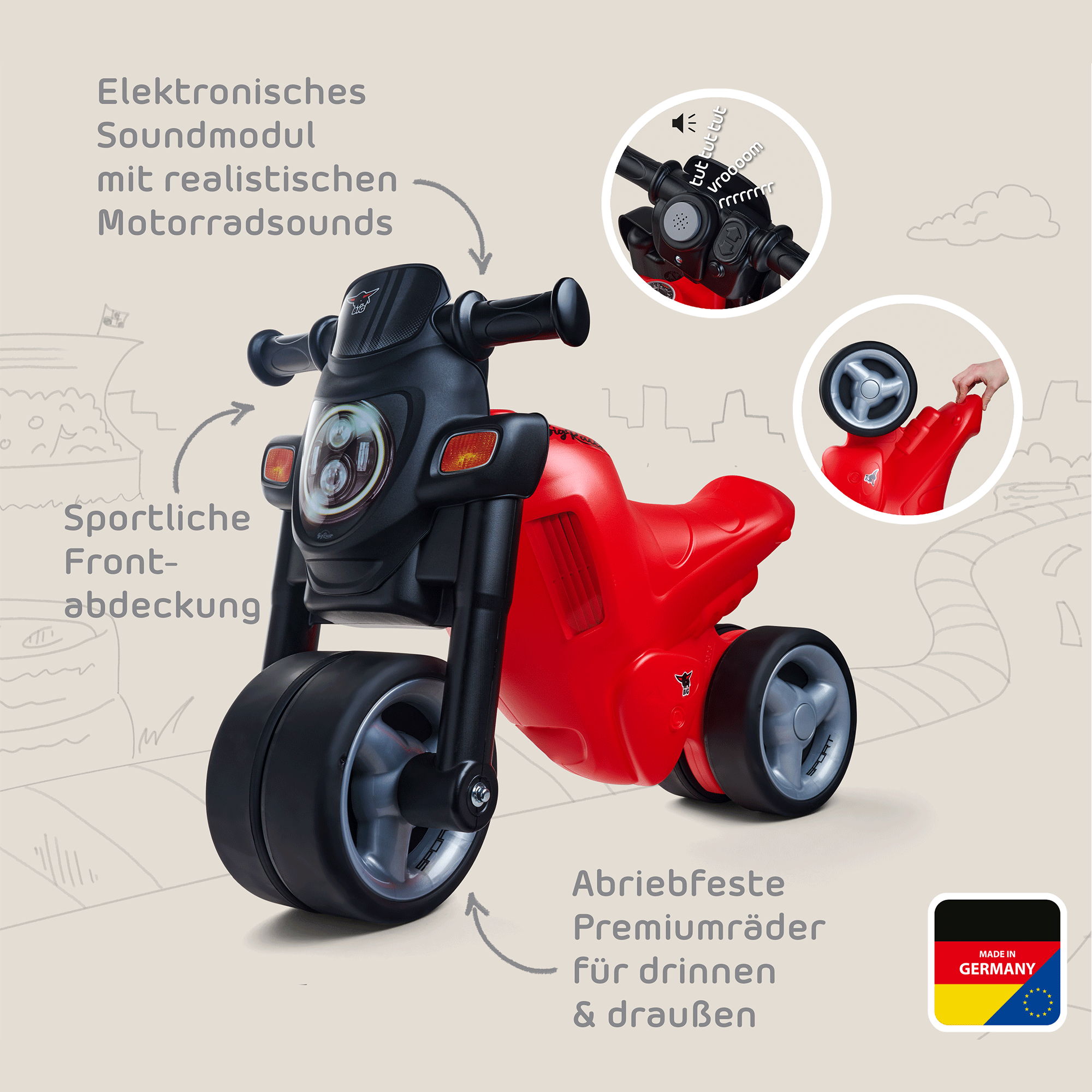 Bobby Car & Zubehör, BIG, Rot – Produktansicht