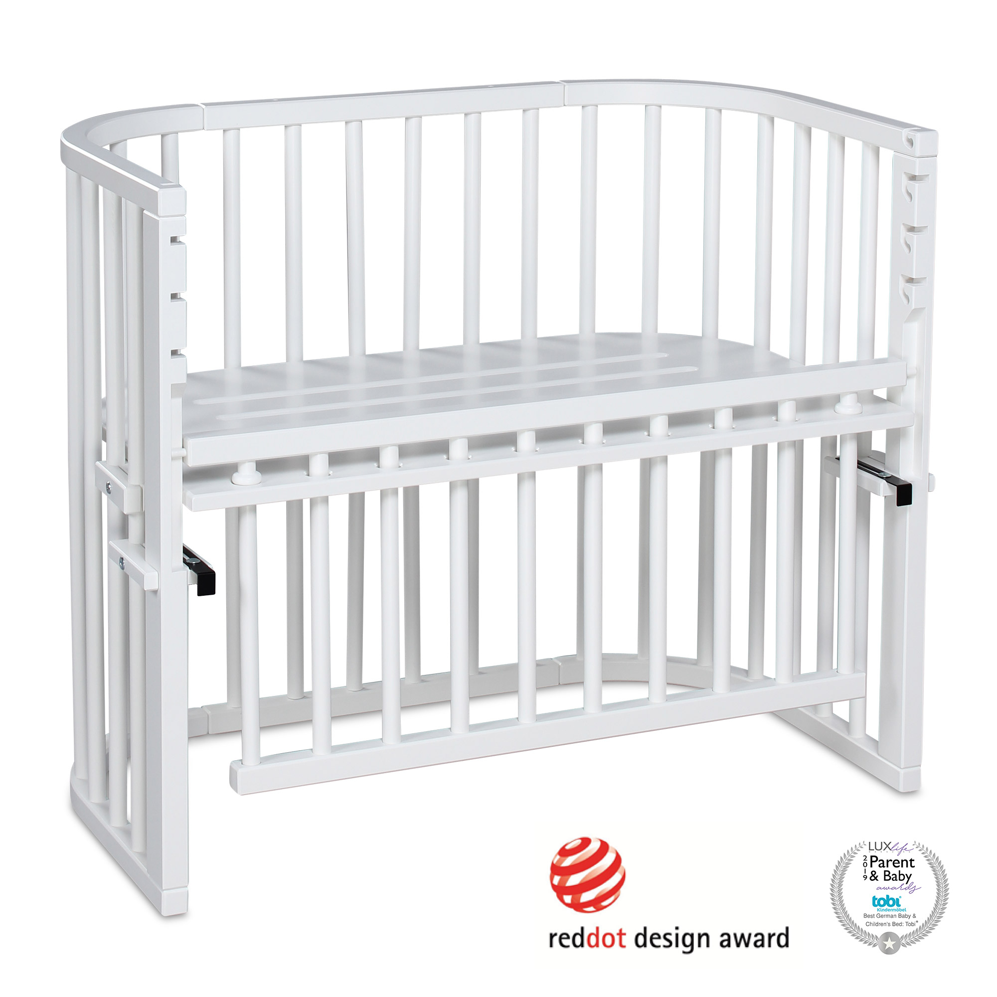 Beistellbetten, babybay, Weiß – Produktansicht
