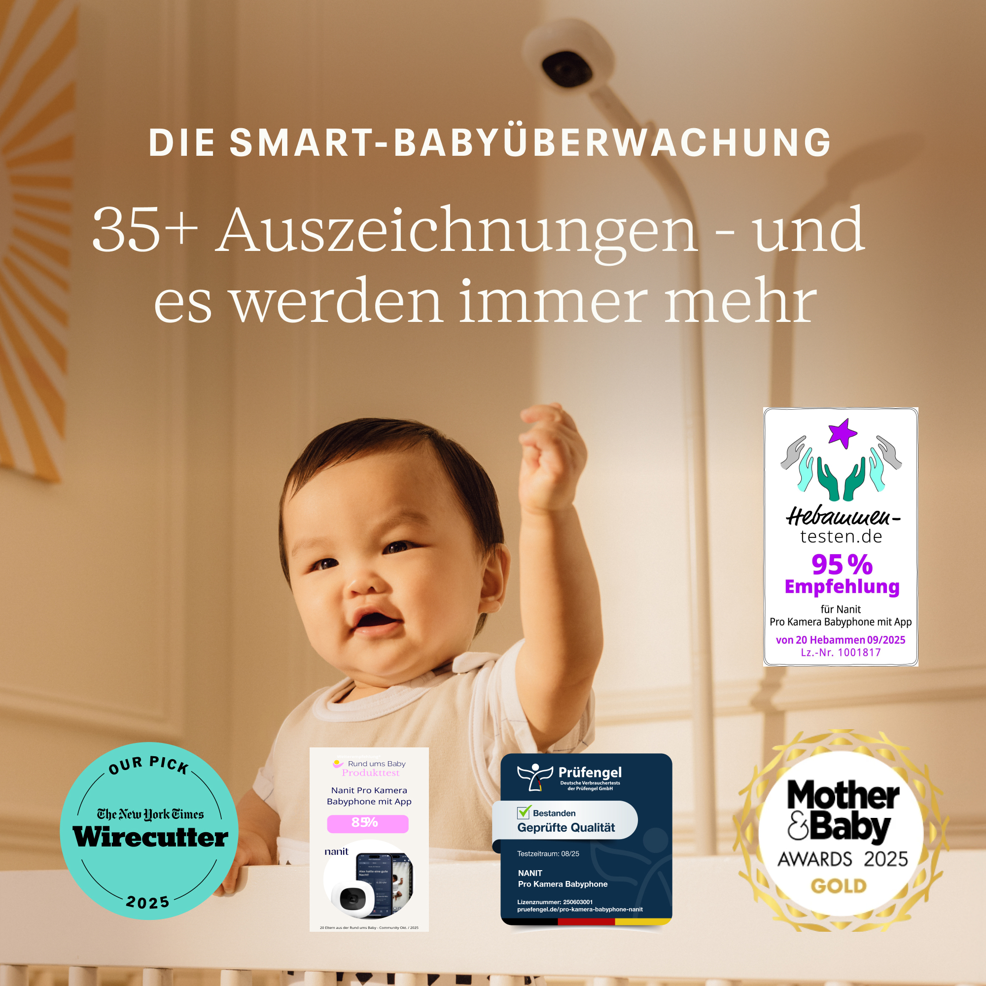 Babyphone, Nanit, Weiß – Produktansicht