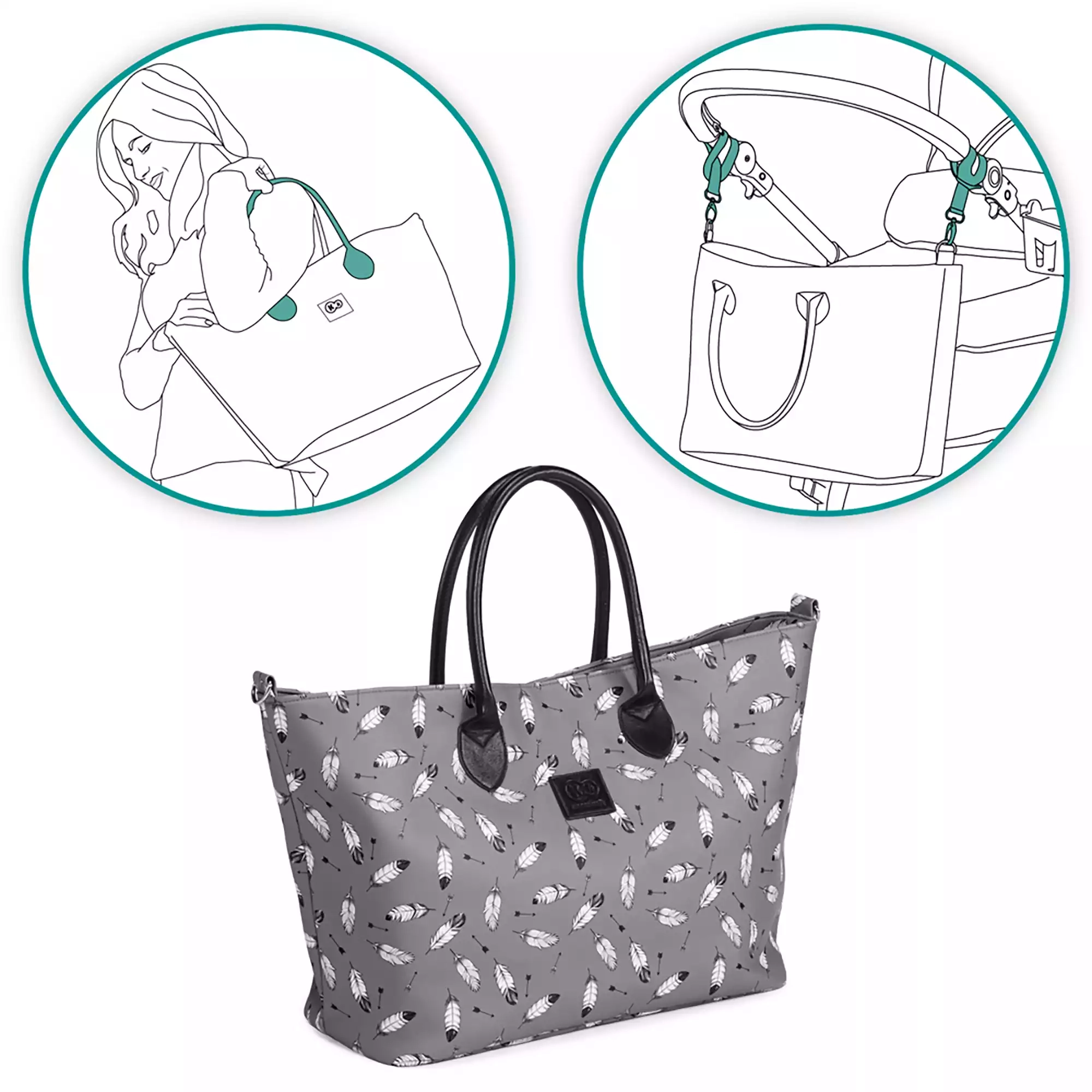 Wickeltaschen, Kinderkraft – Produktansicht