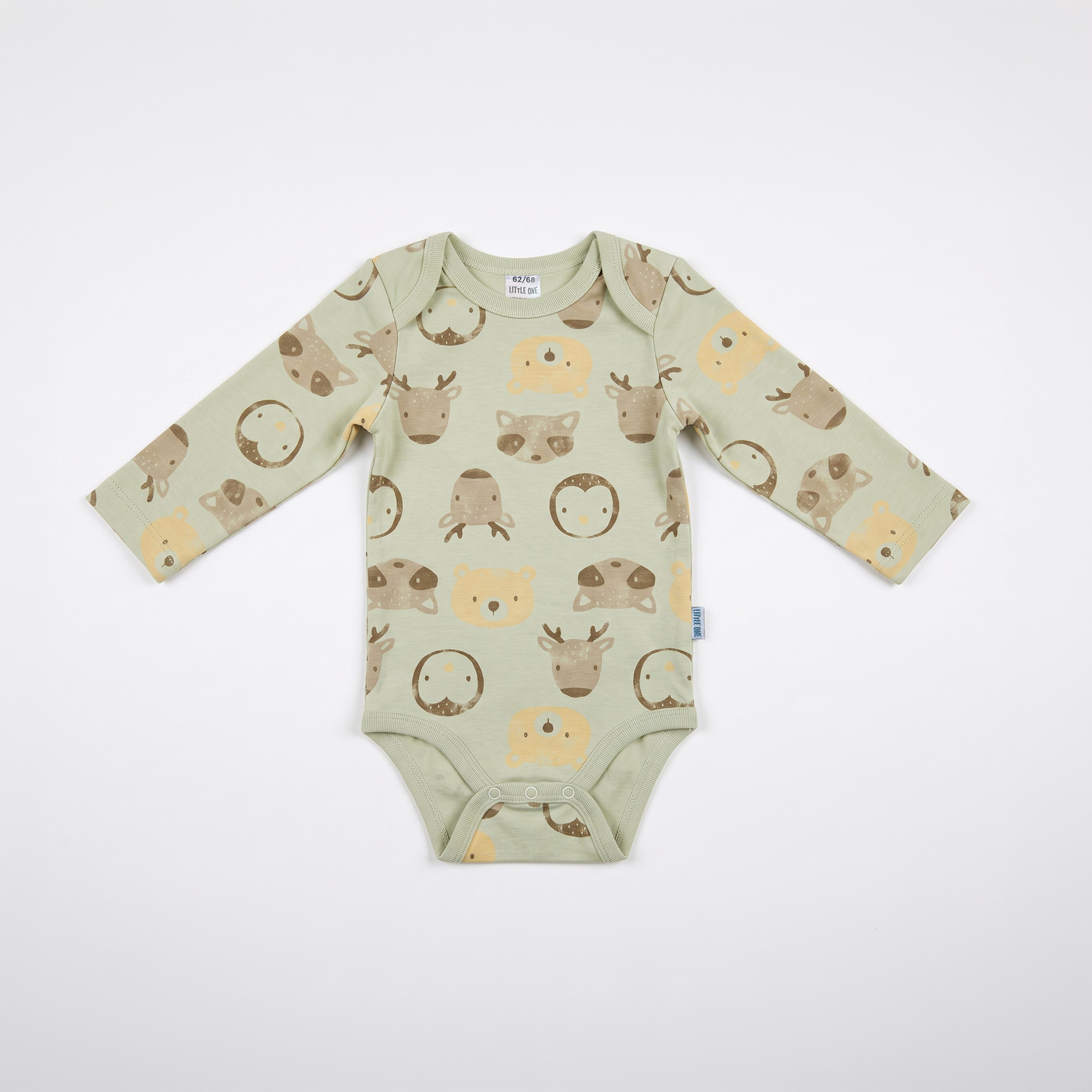 Langarmbodys, LITTLE ONE, Grün – Besonderheit: angenehmer Single-Jersey